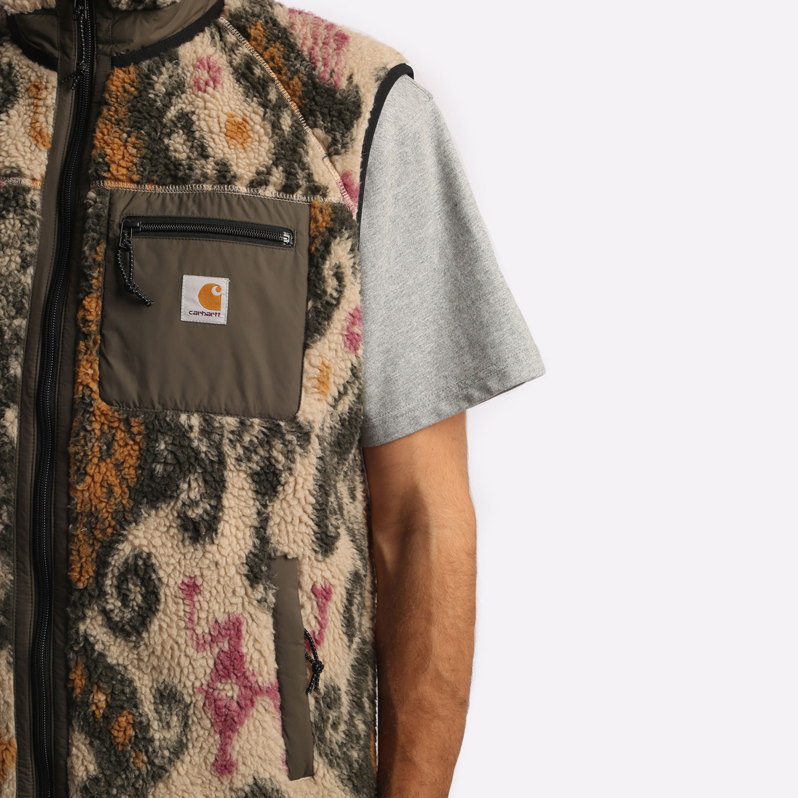 мужской жилет Carhartt WIP Prentis Vest Liner  (I026719-wall/cypress)  - цена, описание, фото 3