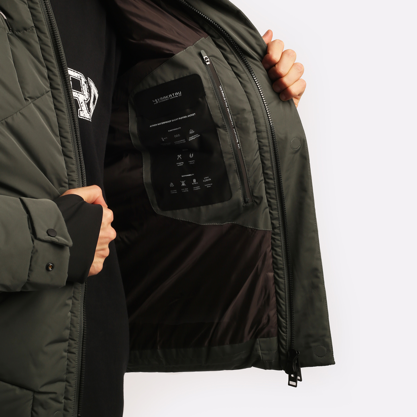 мужская куртка KRAKATAU Aitken   (Qm440-52 ел-серый)  - цена, описание, фото 7