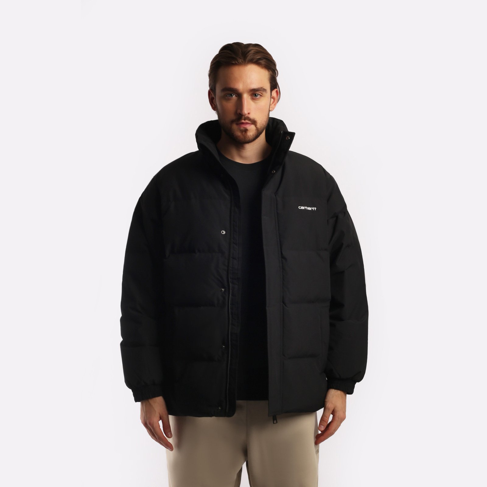 мужская черная куртка Carhartt WIP Danville Jacket I029450-black/wht - цена, описание, фото 2