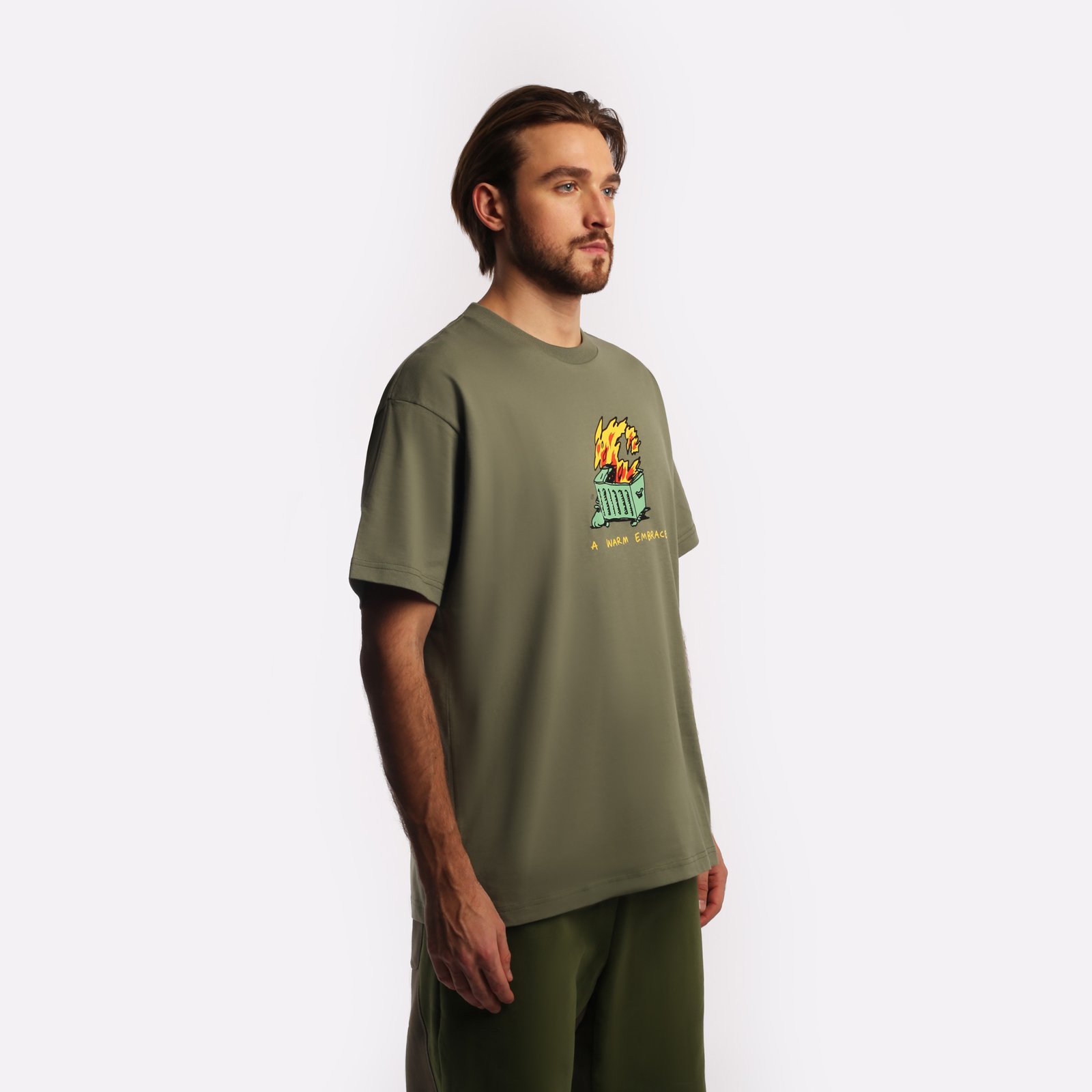 мужская зеленая футболка Carhartt WIP S/S Warm Embrace T-Shirt I032390-green - цена, описание, фото 3