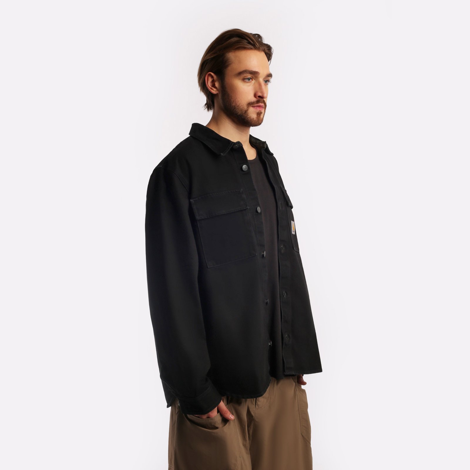 Мужская куртка Carhartt WIP Manny Shirt Jac (I032705-black)  - цена, описание, фото 3