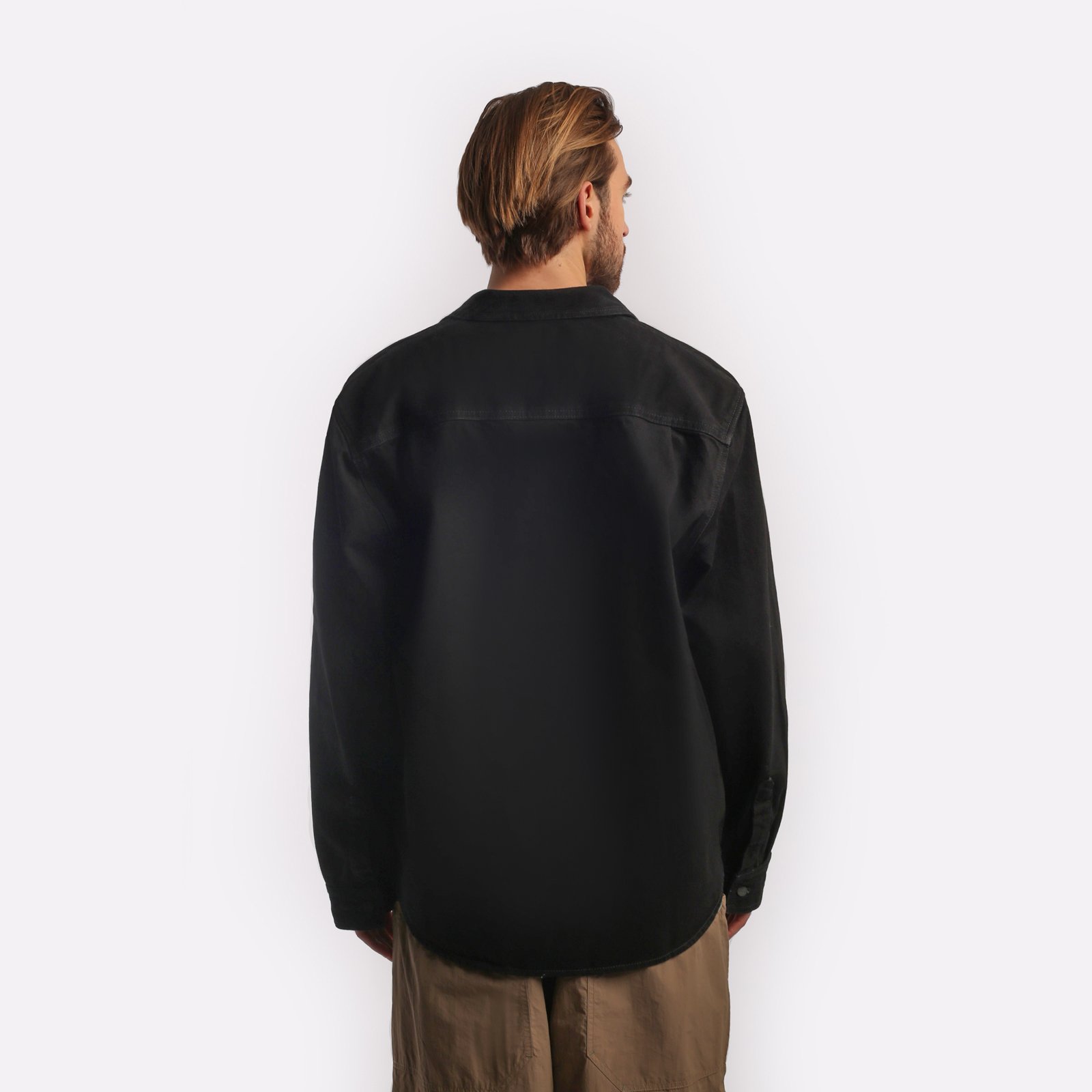 мужская куртка Carhartt WIP Manny Shirt Jac  (I032705-black)  - цена, описание, фото 2
