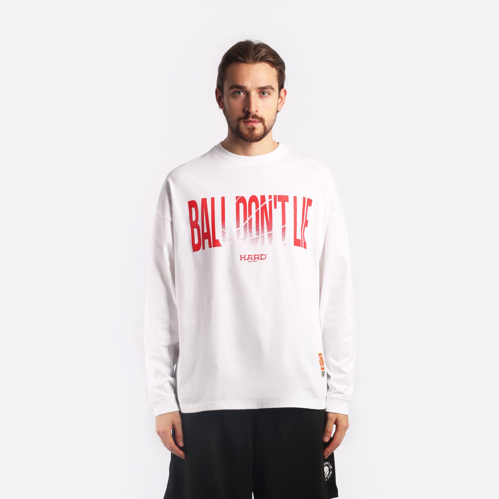 Лонгслив Hard Ball Don't Lie (Hrdlongsleeve-wht/balldon)  - цена, описание, фото 1
