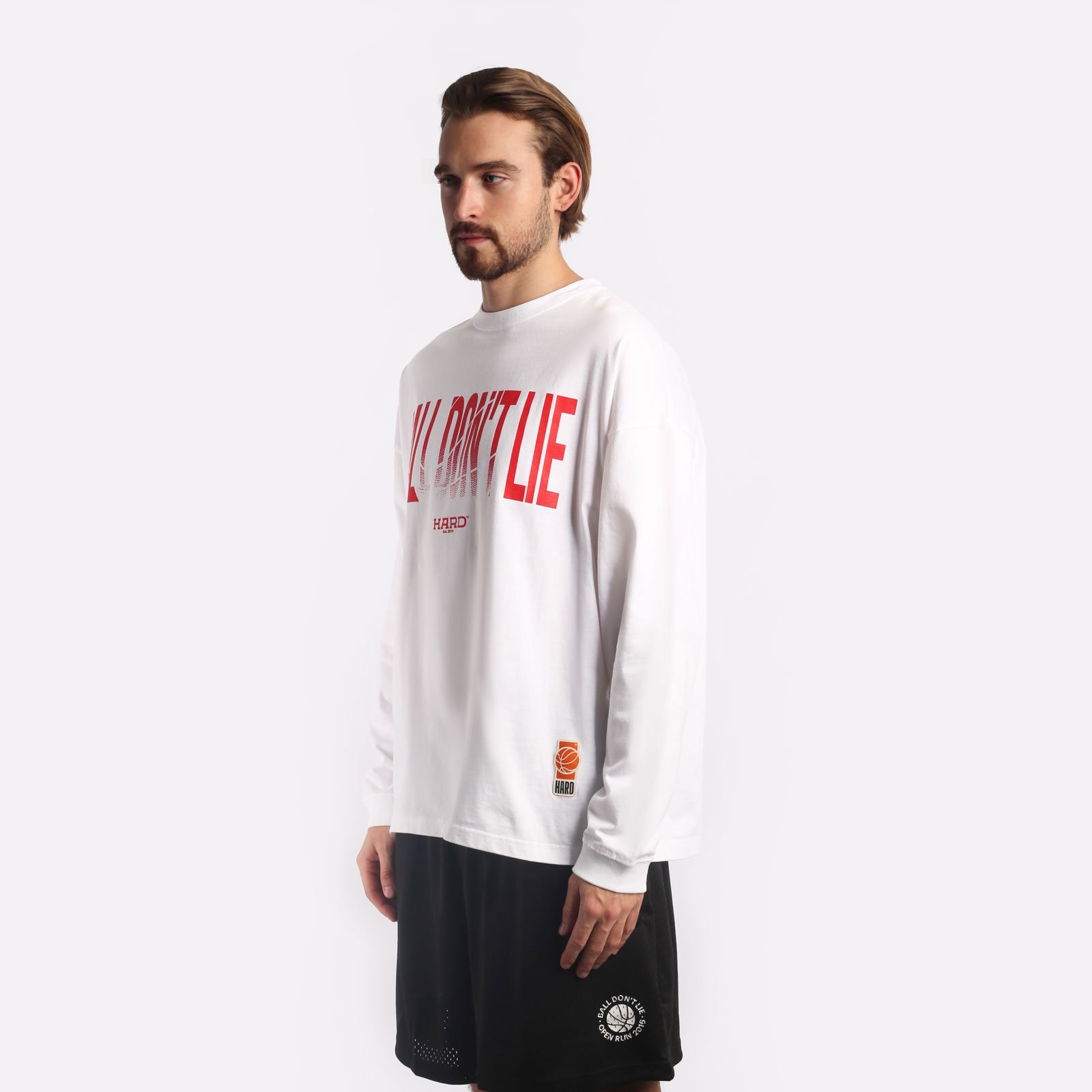 Лонгслив Hard Ball Don't Lie (Hrdlongsleeve-wht/balldon)  - цена, описание, фото 3