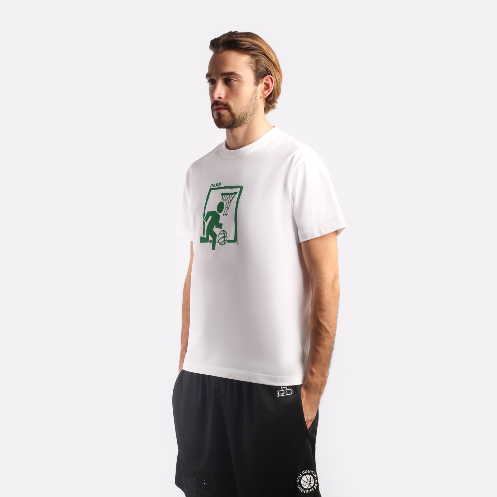 Мужская футболка Hard Simple Tee (Hrdtee-white)  - цена, описание, фото 3