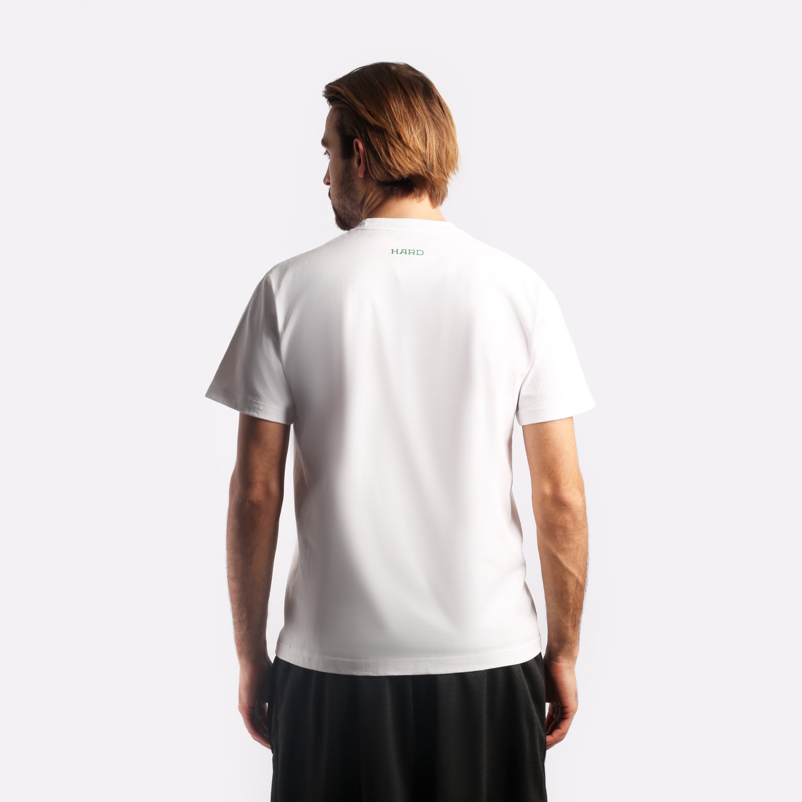 мужская бежевая футболка Hard Simple Tee Hrdtee-white - цена, описание, фото 2