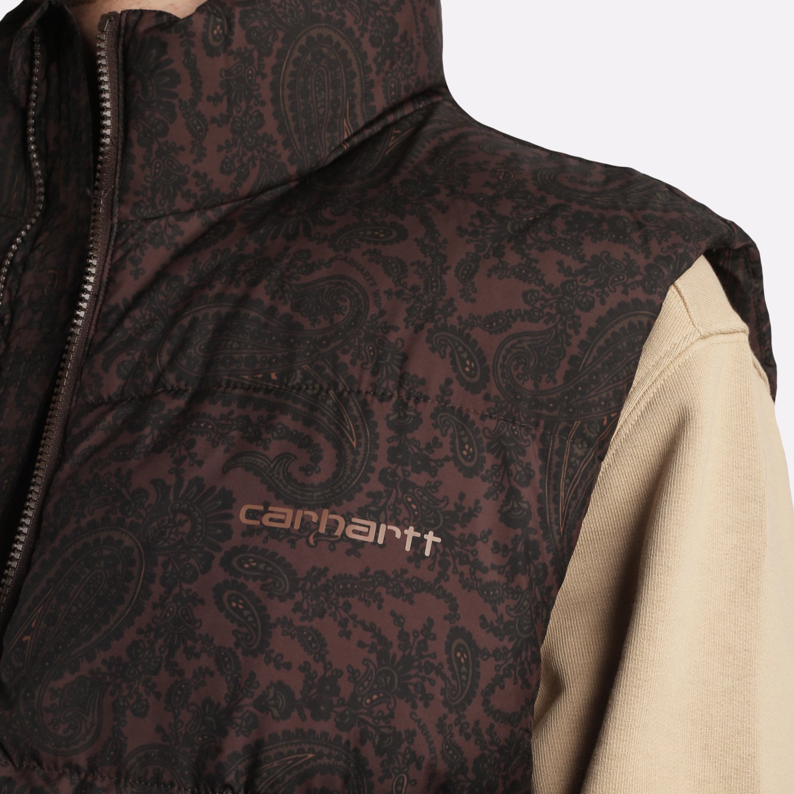 мужской бордовый жилет Carhartt WIP Springfield Vest I032265-buckeye/black - цена, описание, фото 5