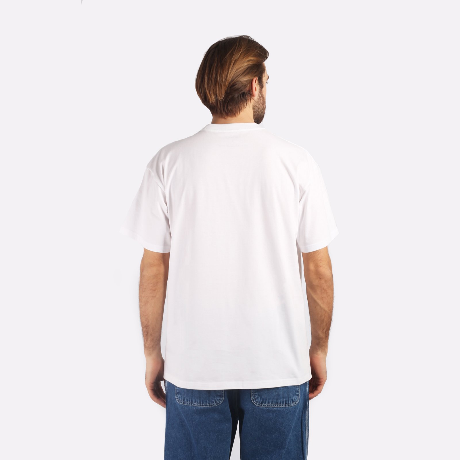 мужская футболка Carhartt WIP S/S Ollie Mac Icy Lake T-S  (I032408-white)  - цена, описание, фото 2