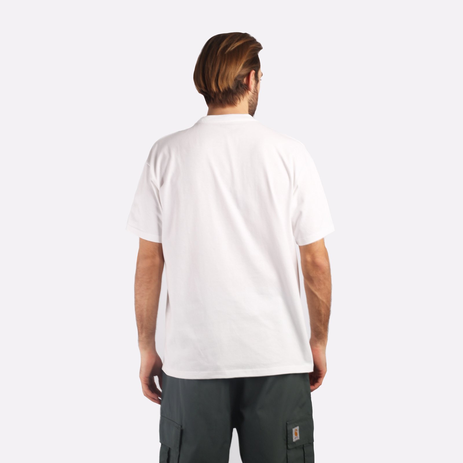 мужская белая футболка Carhartt WIP S/S Onyx T-Shirt I032875-white/black - цена, описание, фото 2