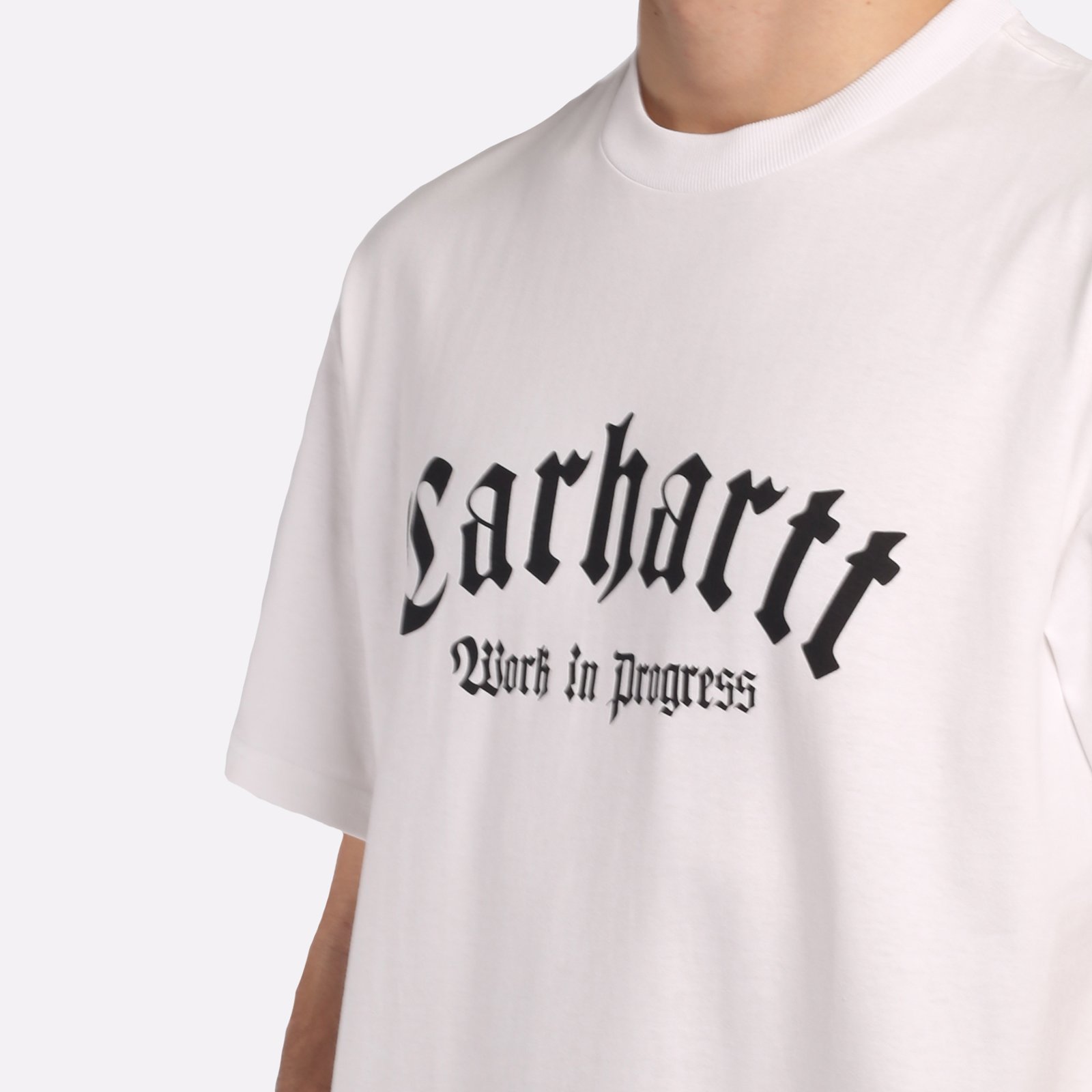 мужская футболка Carhartt WIP S/S Onyx T-Shirt  (I032875-white/black)  - цена, описание, фото 4