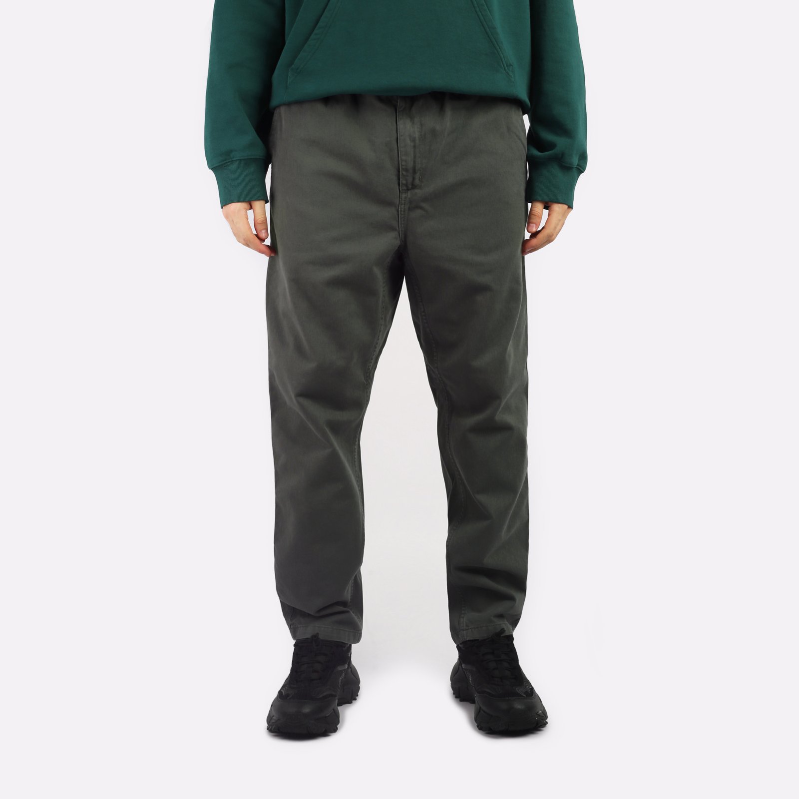 мужские зеленые брюки Carhartt WIP Flint Pant I029919-jura - цена, описание, фото 1