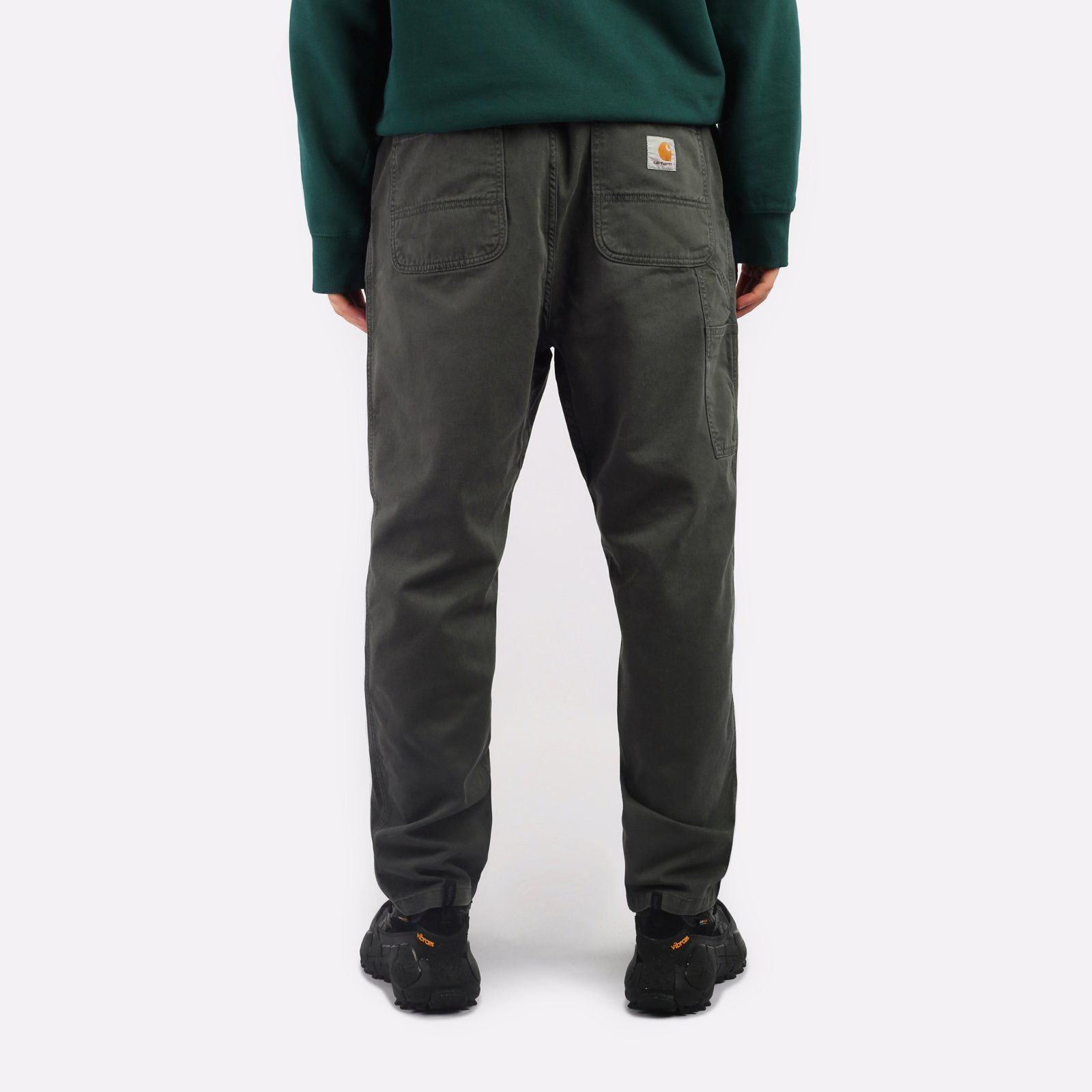 мужские зеленые брюки Carhartt WIP Flint Pant I029919-jura - цена, описание, фото 2