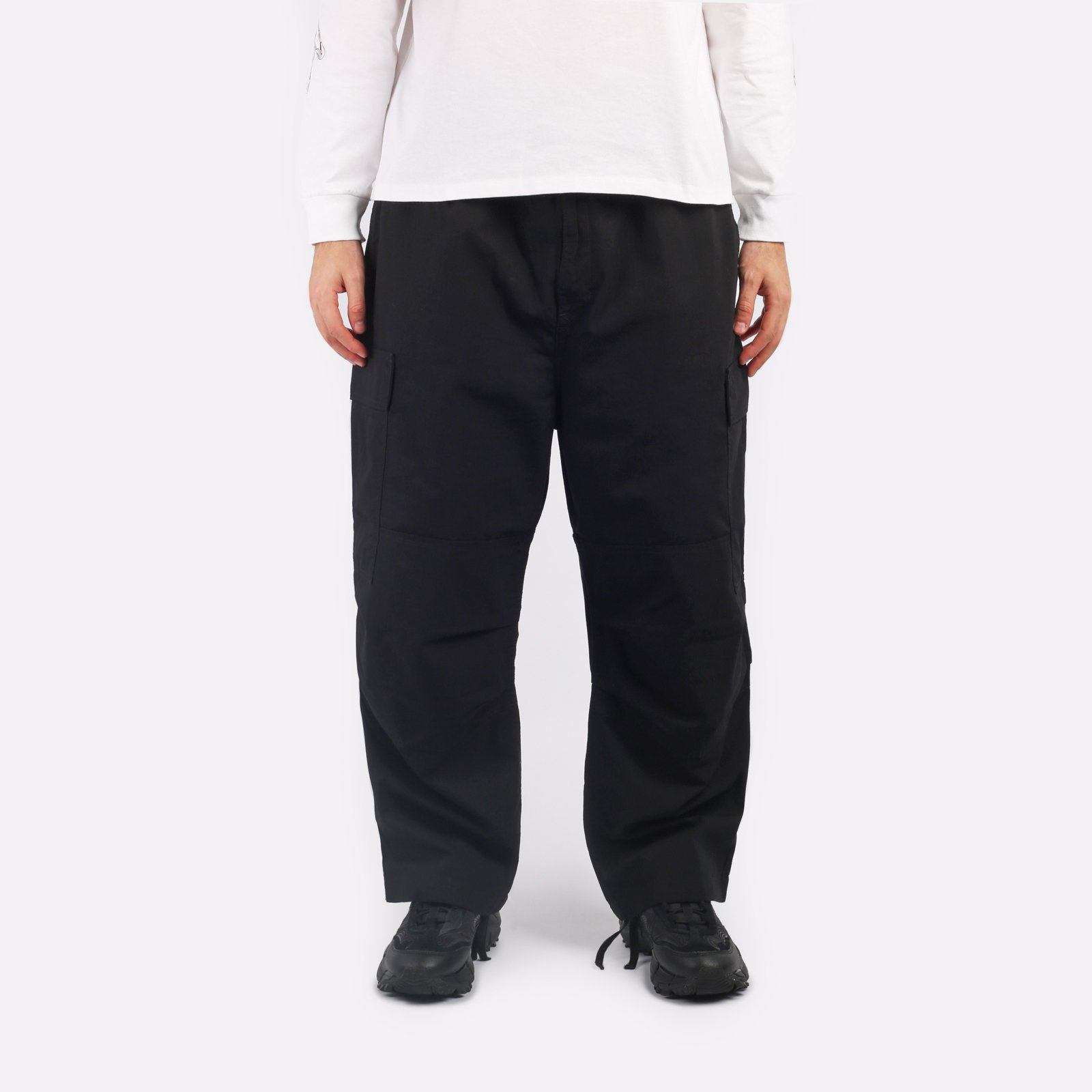мужские черные брюки Carhartt WIP Jet Cargo Pant I032967-black - цена, описание, фото 1