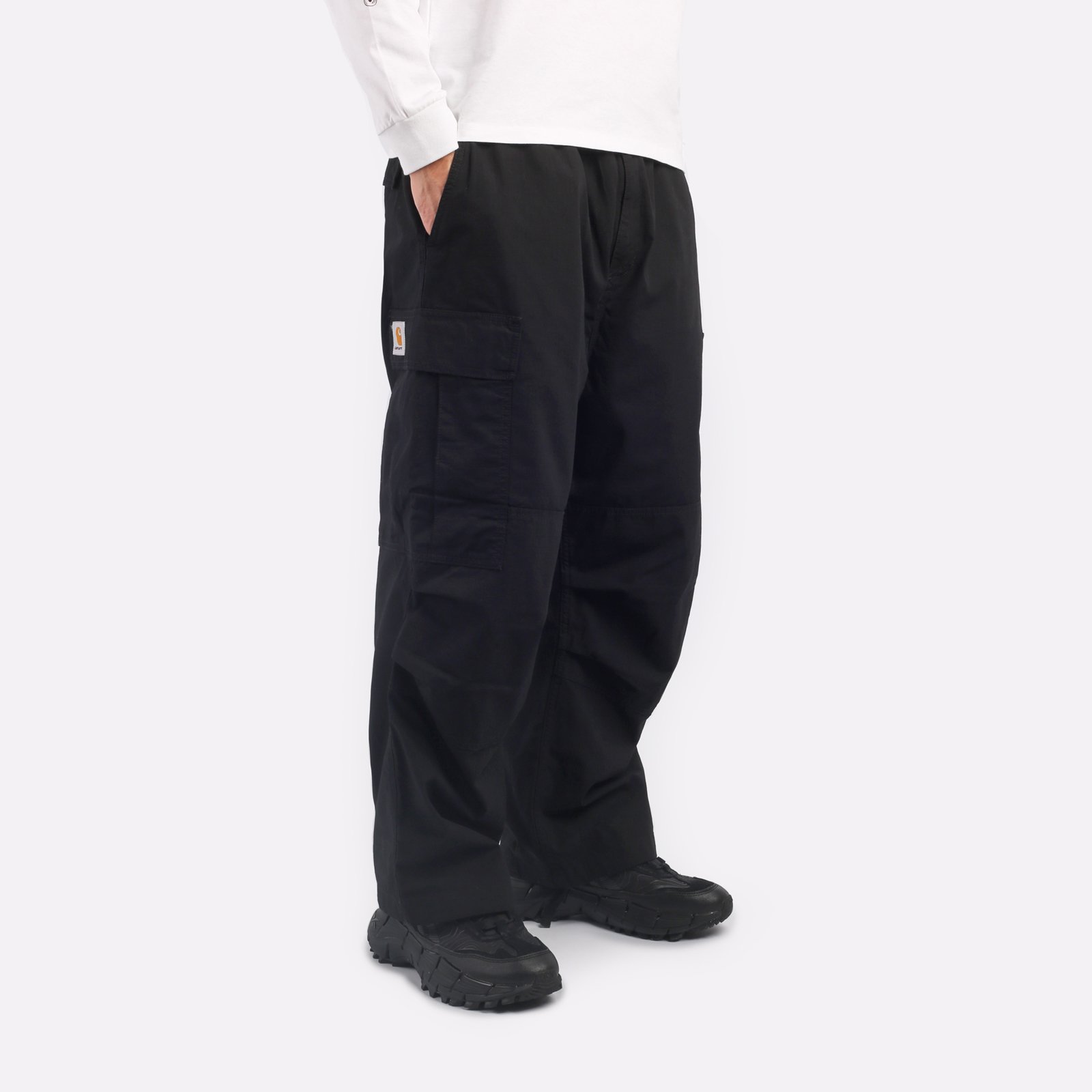 мужские черные брюки Carhartt WIP Jet Cargo Pant I032967-black - цена, описание, фото 3