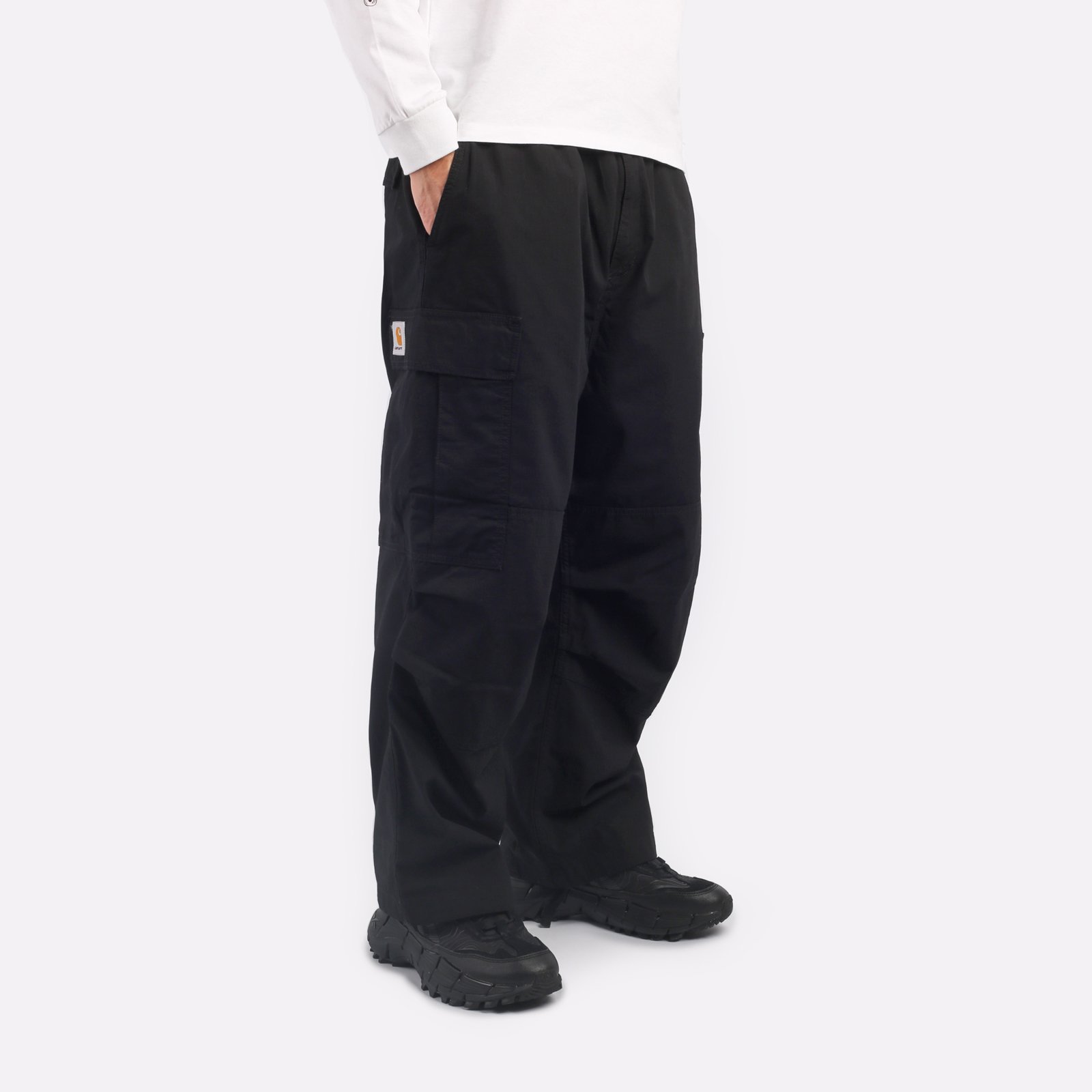 Мужские брюки Carhartt WIP Jet Cargo Pant (I032967-black rinsed)  - цена, описание, фото 3