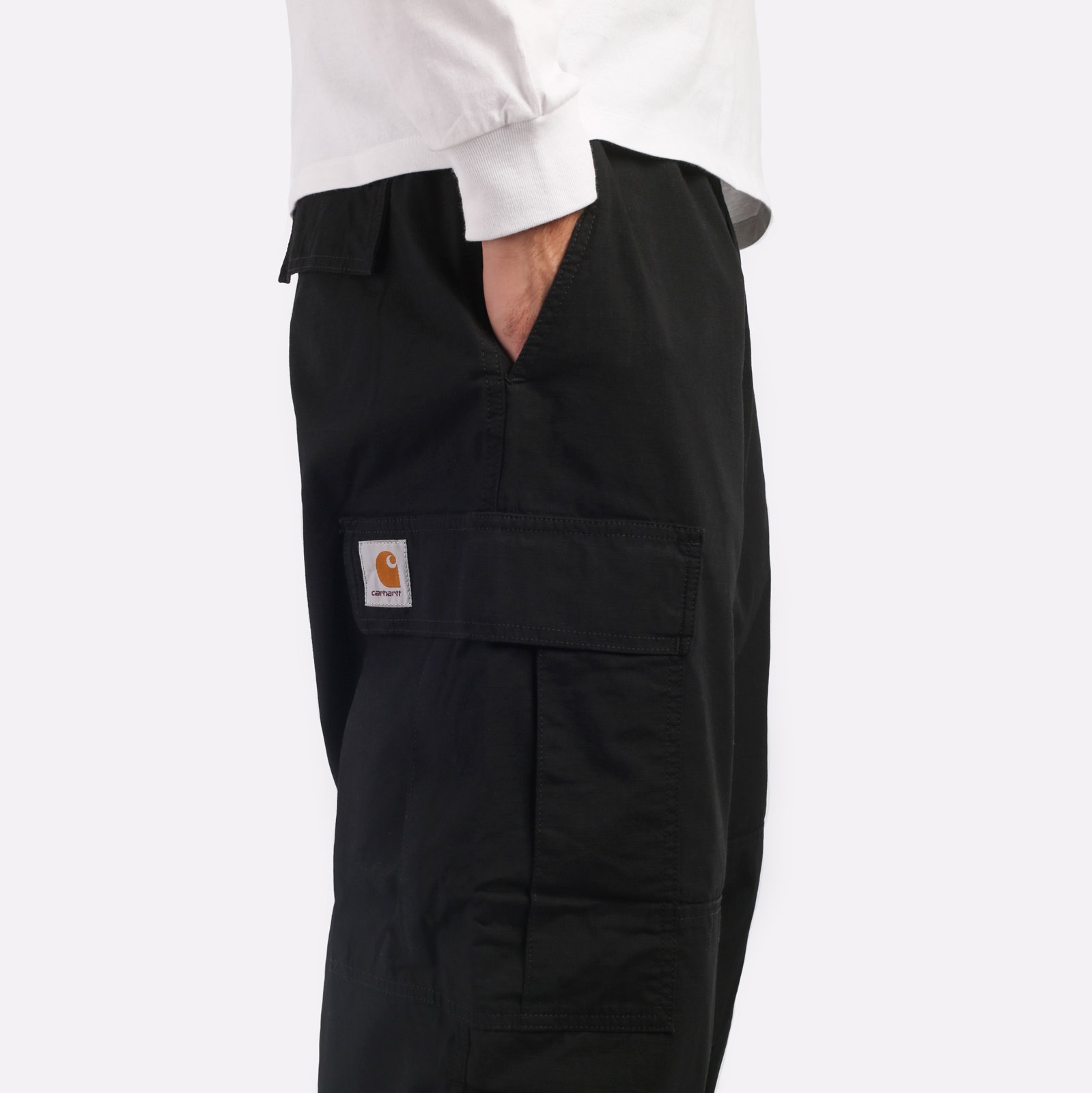 Мужские брюки Carhartt WIP Jet Cargo Pant (I032967-black rinsed)  - цена, описание, фото 4
