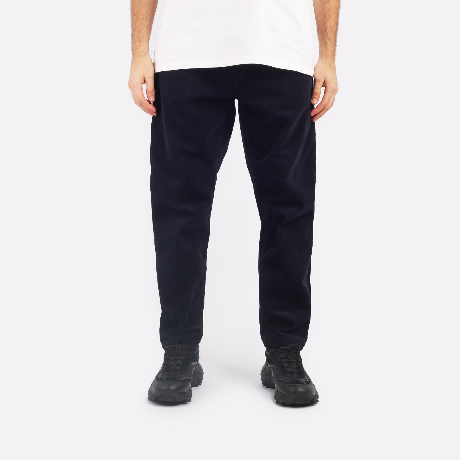 мужские синие брюки Carhartt WIP Newel Pant I031456-dark_navy - цена, описание, фото 1