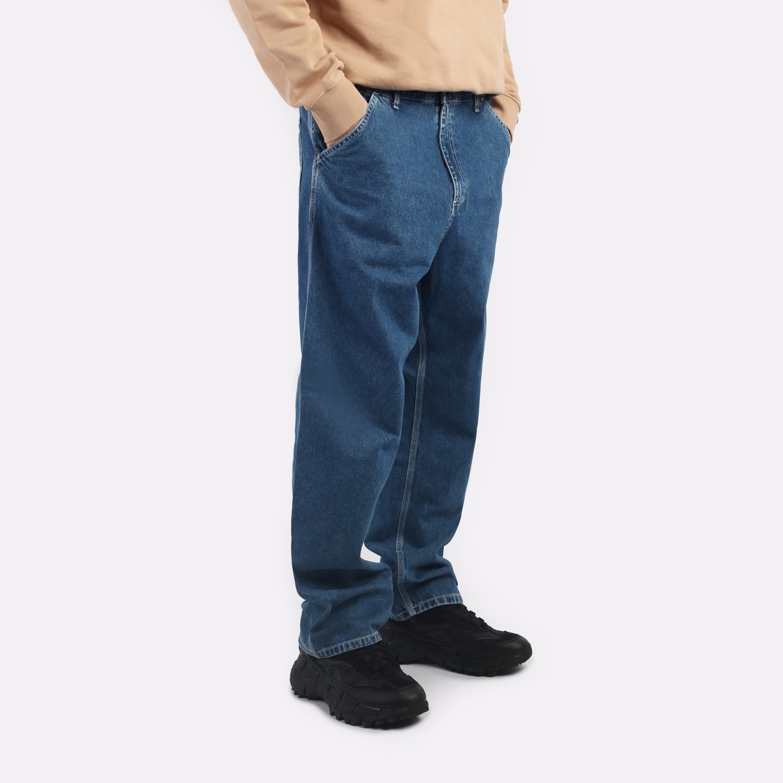 мужские синие джинсы Carhartt WIP Simple Pant I022947-blue - цена, описание, фото 3