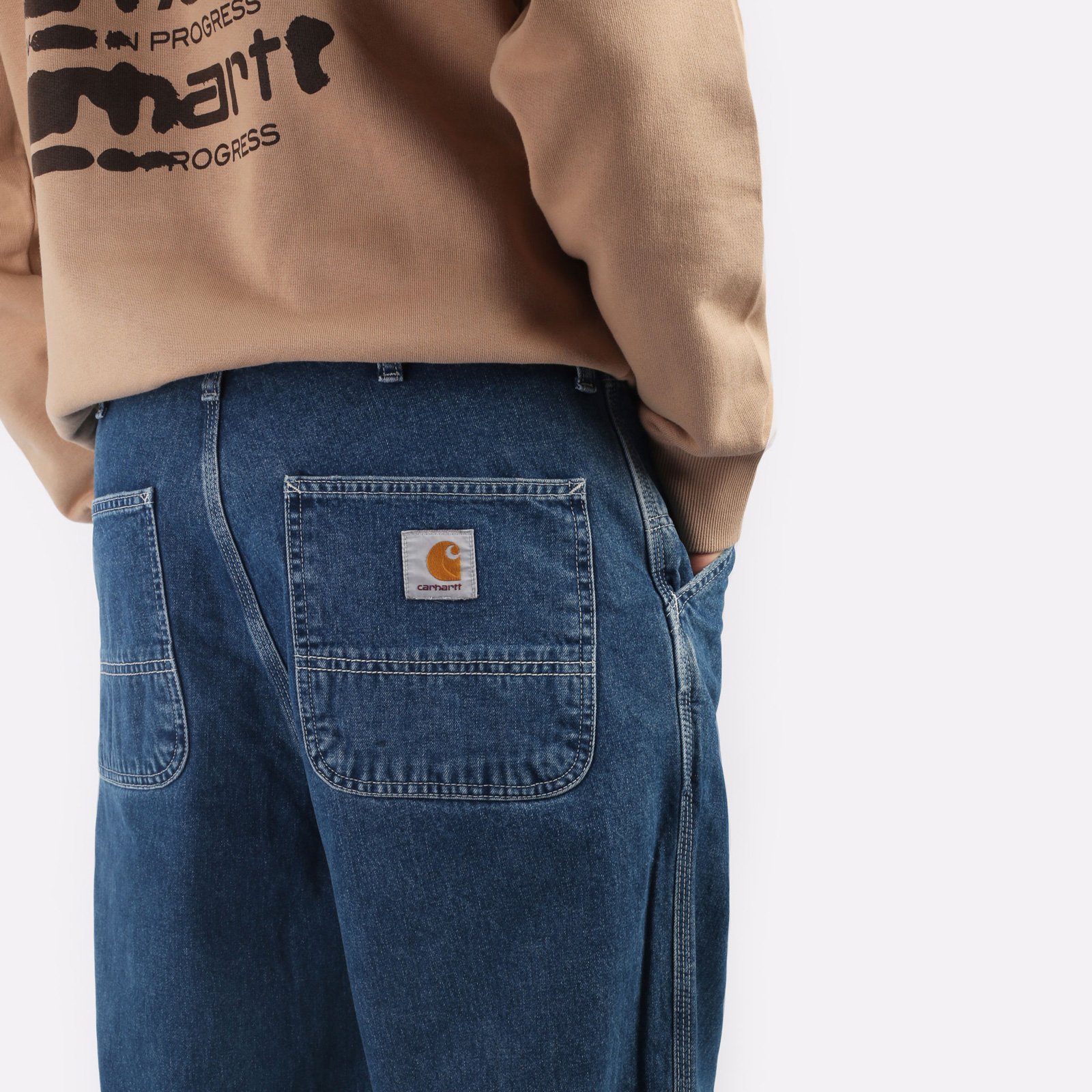 мужские джинсы Carhartt WIP Simple Pant  (I022947-blue)  - цена, описание, фото 4