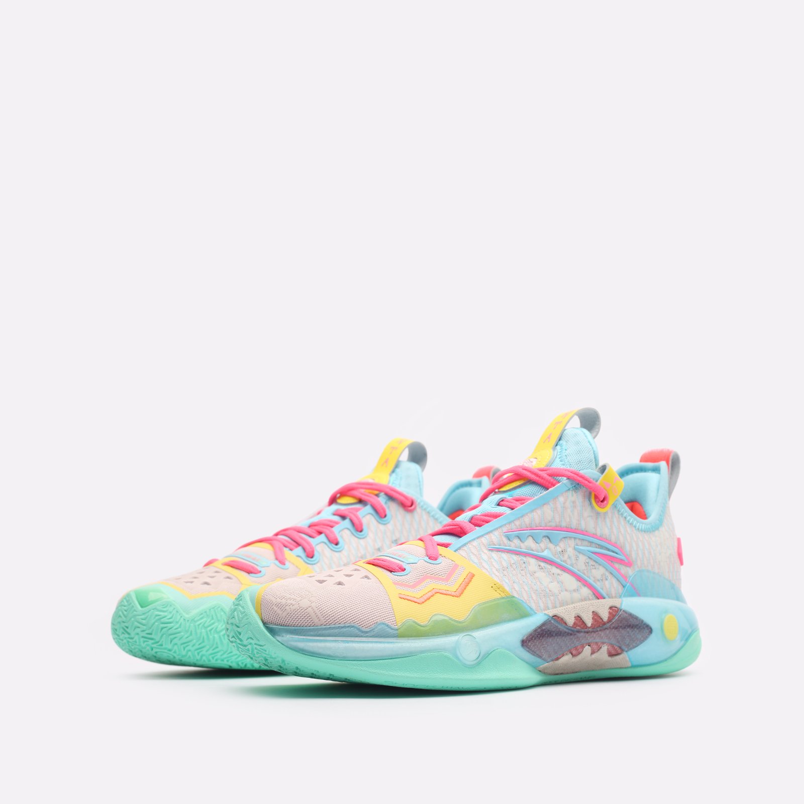 мужские разноцветные баскетбольные кроссовки ANTA Shock Wave 5.0 Pro 812341111-1 - цена, описание, фото 4