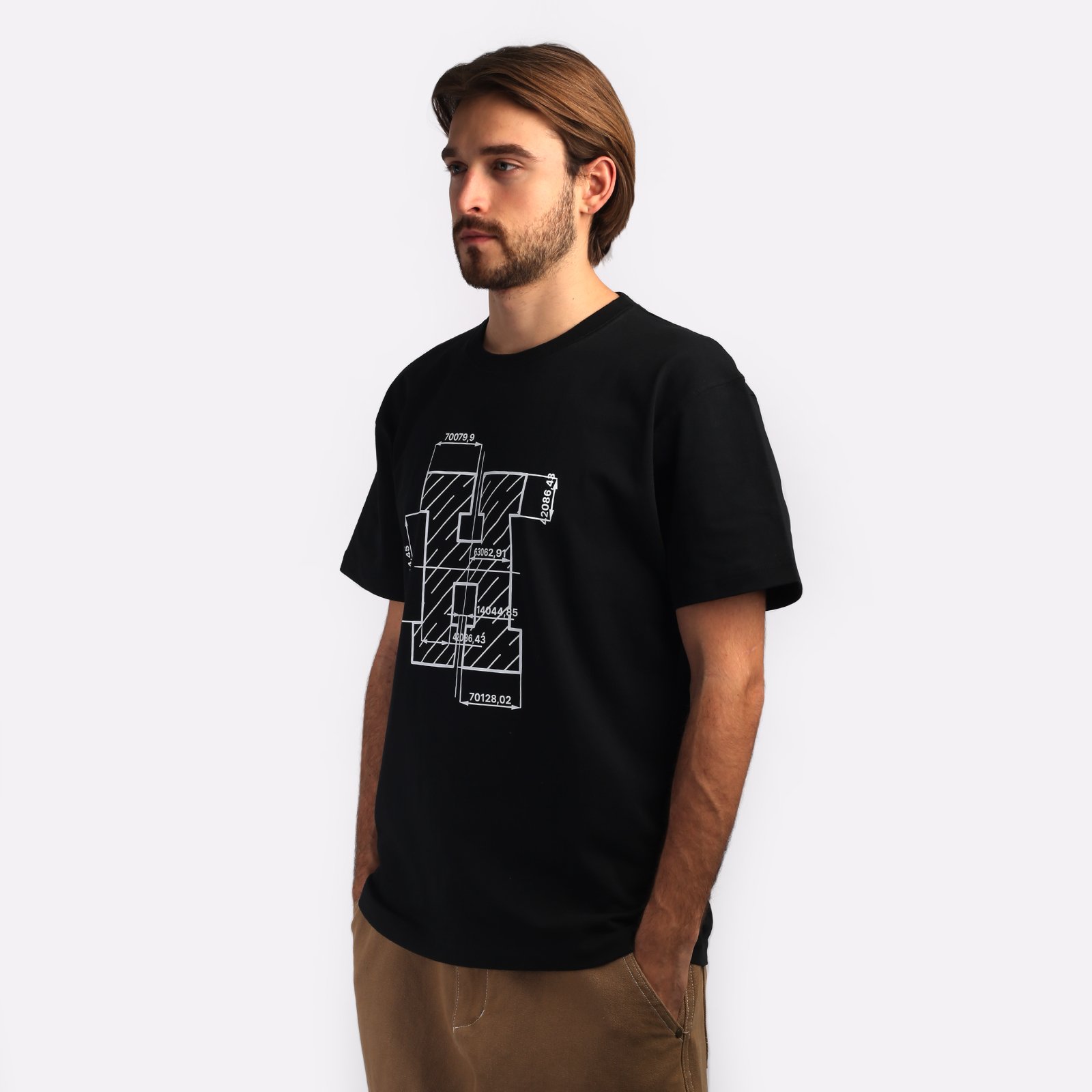 мужская черная футболка Hard Logo Tee Hrdtee-black - цена, описание, фото 4