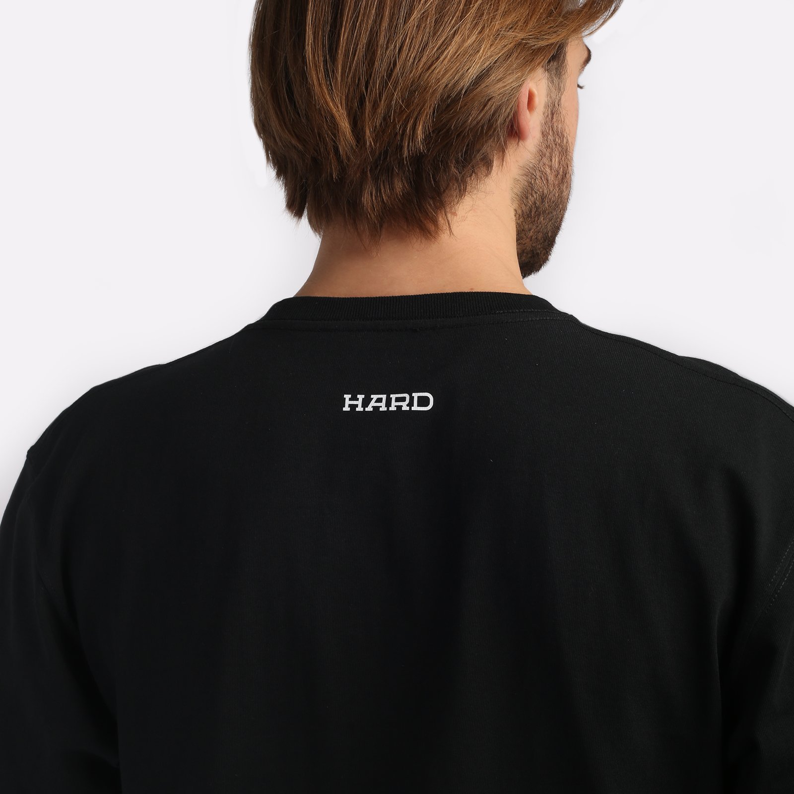 мужская черная футболка Hard Logo Tee Hrdtee-black - цена, описание, фото 5