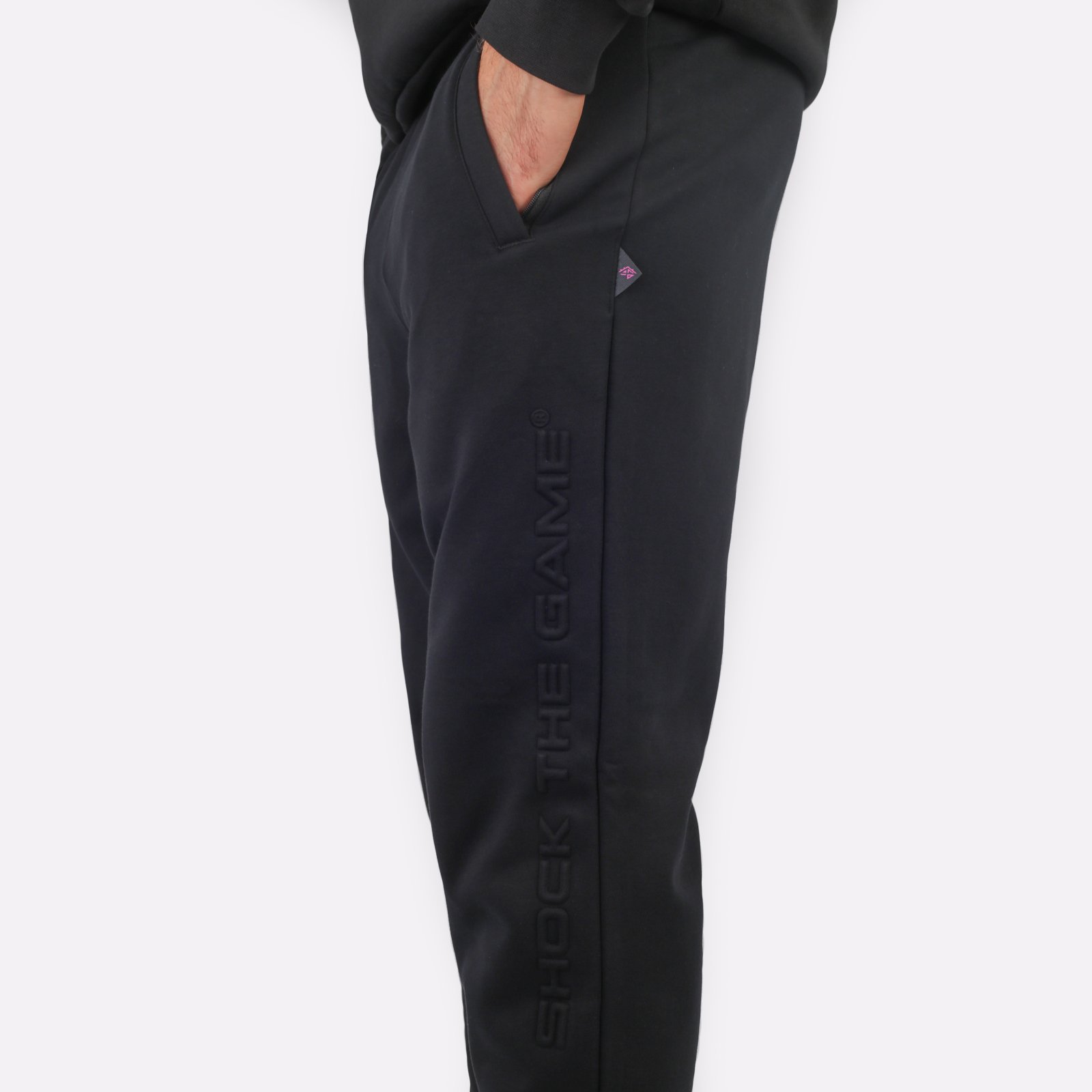 мужские черные брюки ANTA Knit Track Pants 852341317N-3 - цена, описание, фото 4