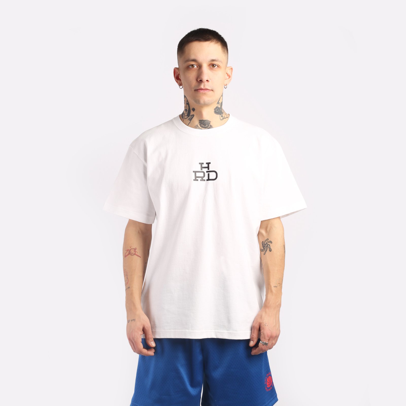 мужская белая футболка Hard Logo Tee hrd-wht - цена, описание, фото 1