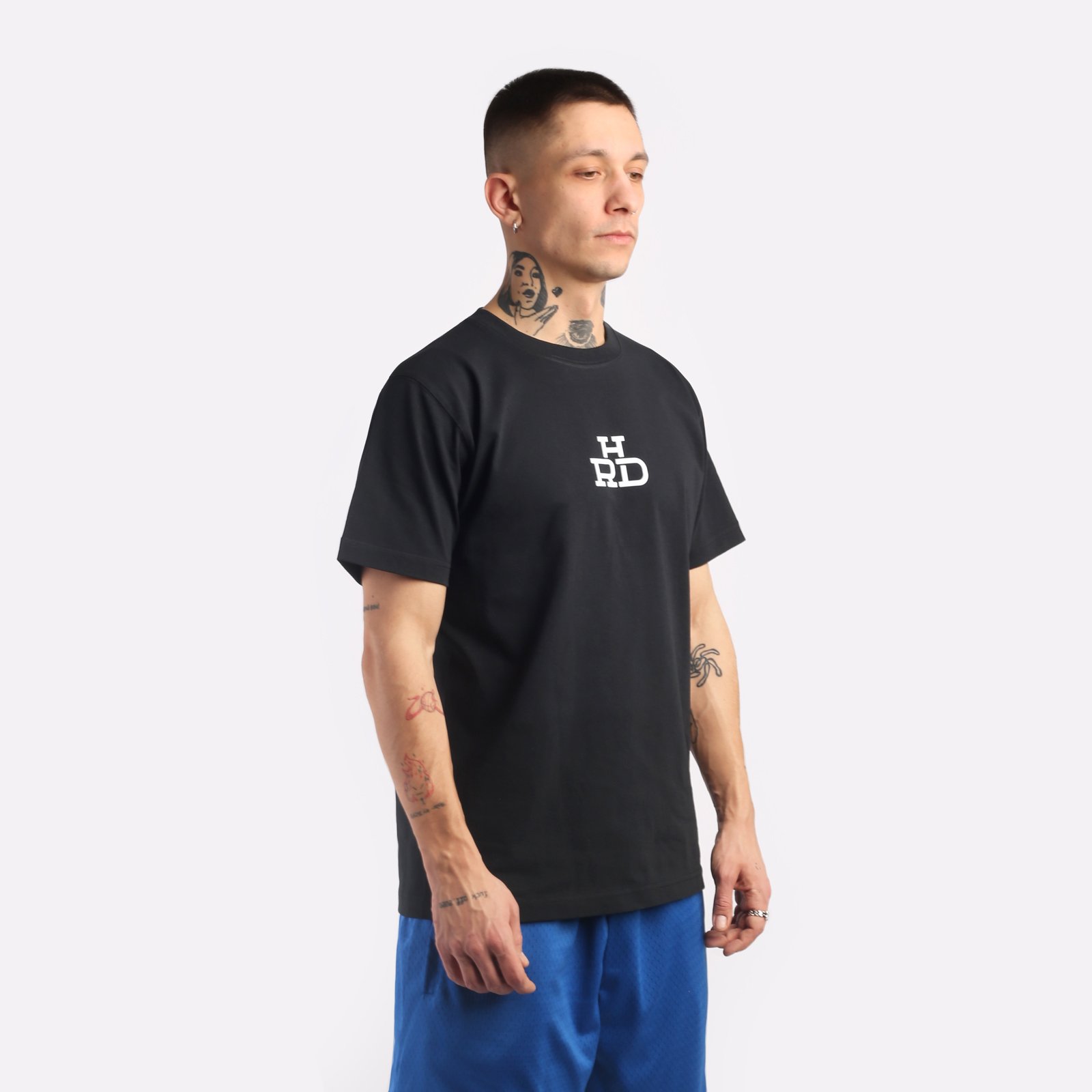 мужская черная футболка Hard Logo Tee hrd-blck - цена, описание, фото 3