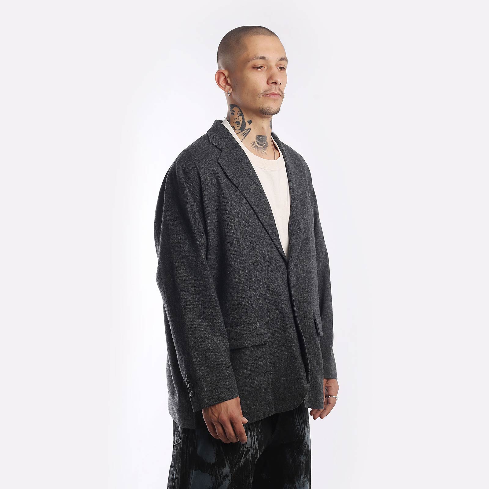 Мужской пиджак Hombre Nino Cordura Wool 3B Jacket (0222-JK0002-gray)  - цена, описание, фото 3