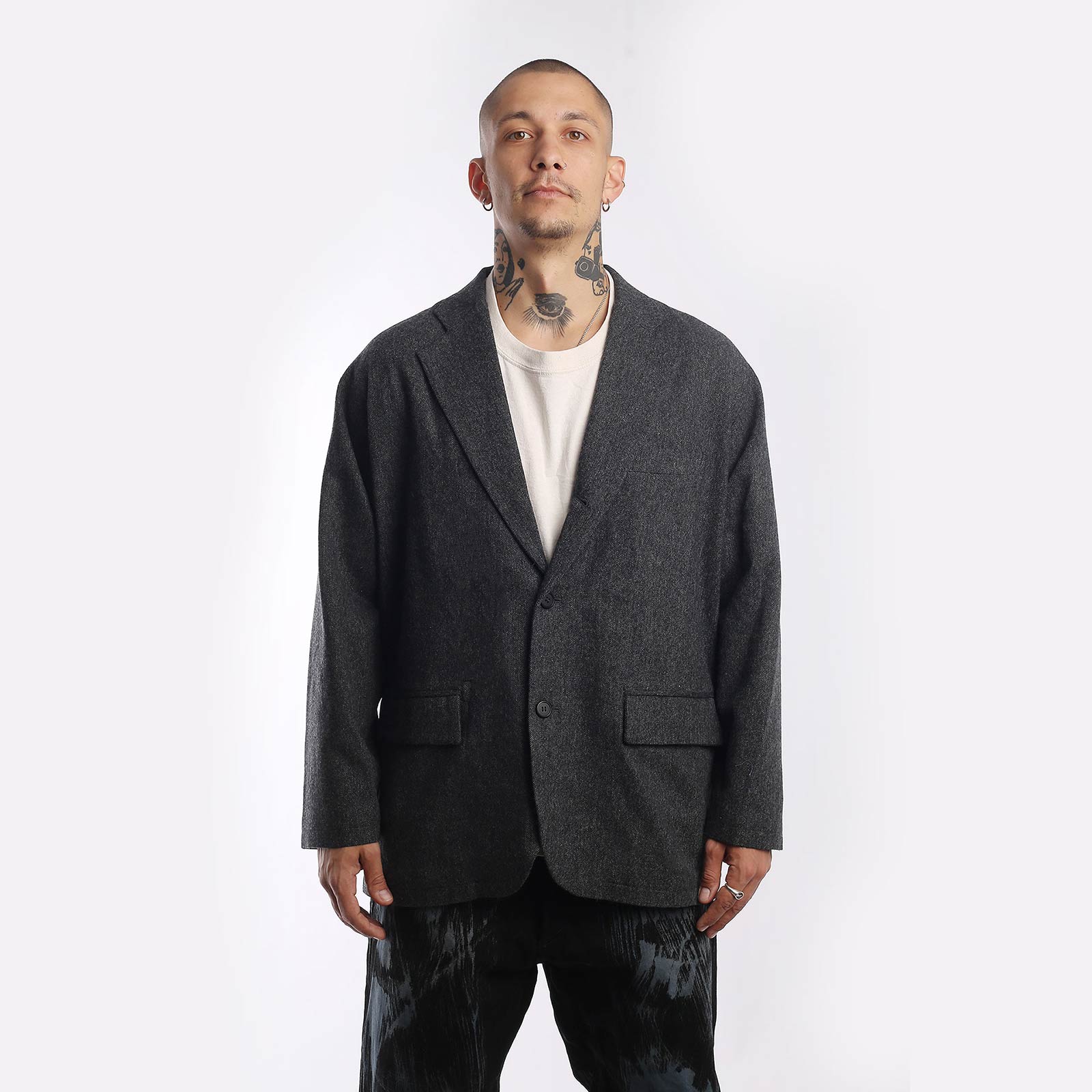 Мужской пиджак Hombre Nino Cordura Wool 3B Jacket (0222-JK0002-gray)  - цена, описание, фото 1