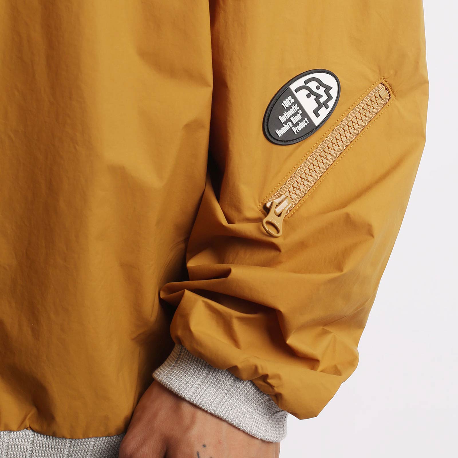 Мужская толстовка Hombre Nino Nylon Pull Over Shirt (0231-SH0003-gold)  - цена, описание, фото 5