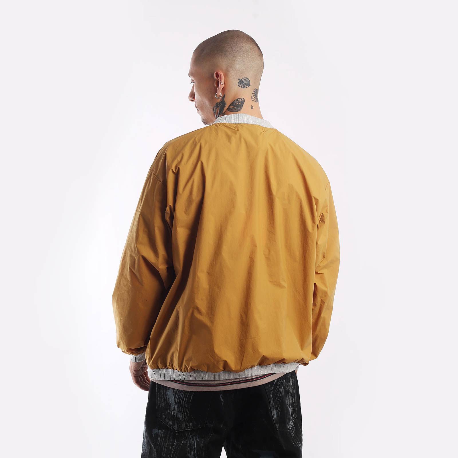 Мужская толстовка Hombre Nino Nylon Pull Over Shirt (0231-SH0003-gold)  - цена, описание, фото 2