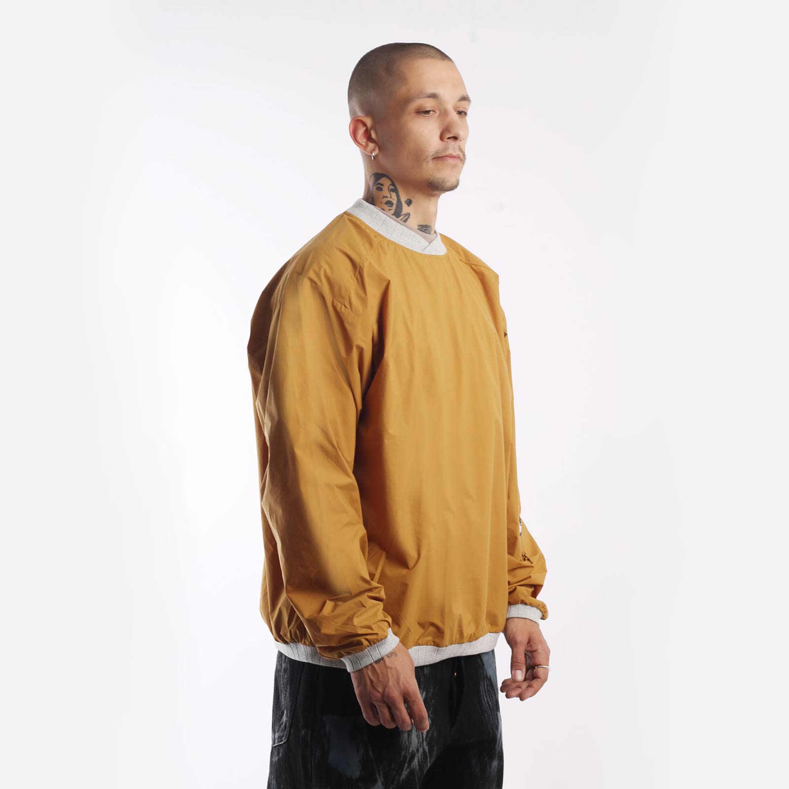 Мужская толстовка Hombre Nino Nylon Pull Over Shirt (0231-SH0003-gold)  - цена, описание, фото 3