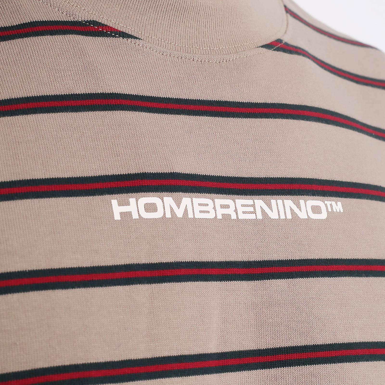 Мужская футболка Hombre Nino Stripe S/S Tee (0231-CT0003-beige)  - цена, описание, фото 5