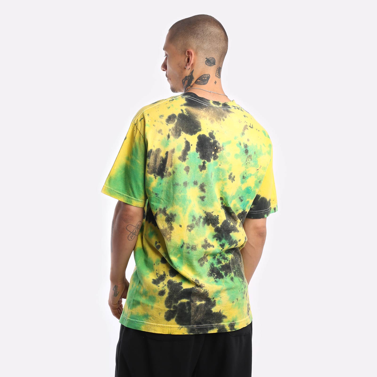 Мужская футболка Hombre Nino Tie Dye S/S Print Tee (0222-CT0009-ylw/grn)  - цена, описание, фото 2
