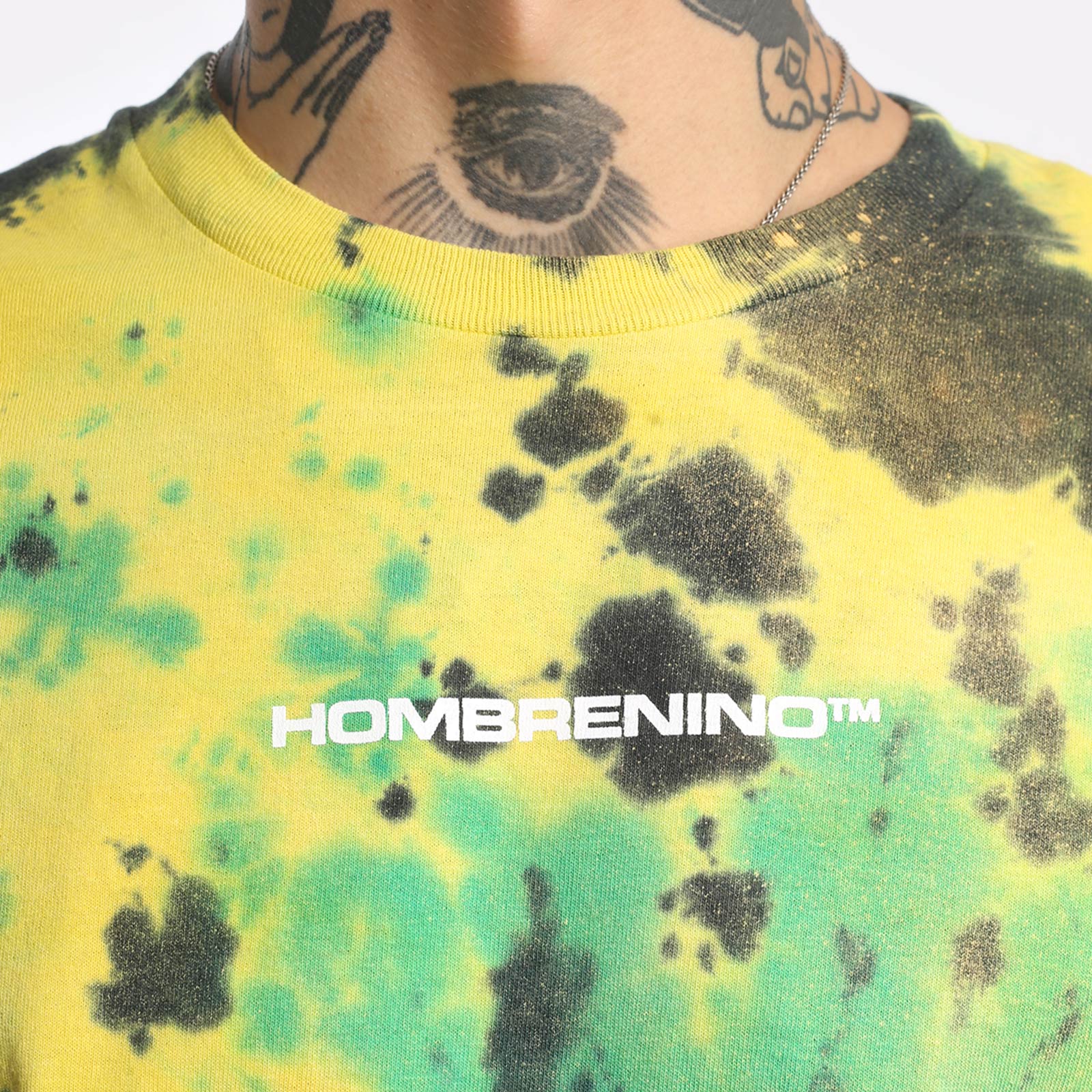 Мужская футболка Hombre Nino Tie Dye S/S Print Tee (0222-CT0009-ylw/grn)  - цена, описание, фото 5