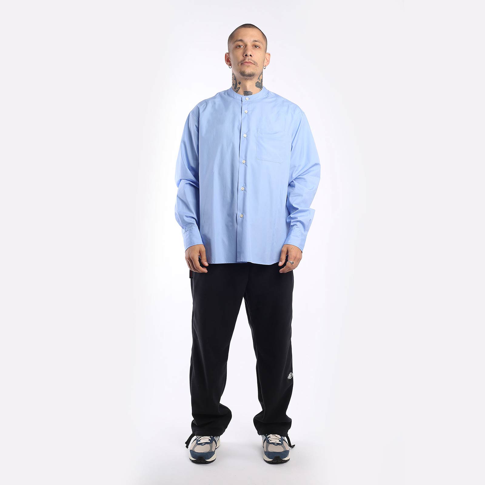 Мужская рубашка Hombre Nino Band Color Shirt (0231-SH0005-blue)  - цена, описание, фото 4