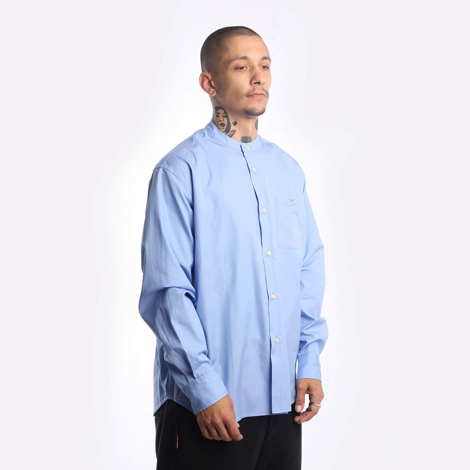 Мужская рубашка Hombre Nino Band Color Shirt (0231-SH0005-blue)  - цена, описание, фото 3