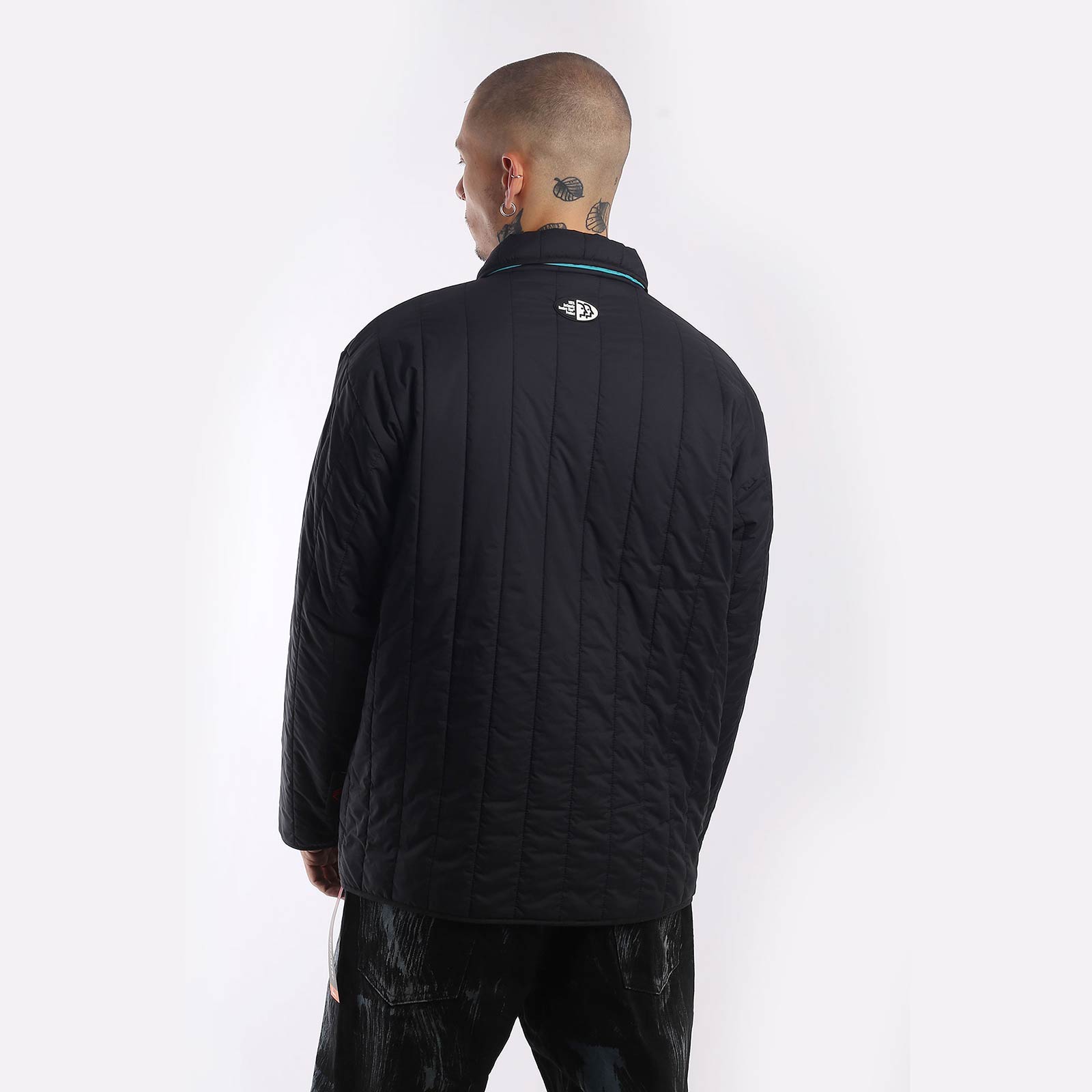 Мужская куртка Hombre Nino Stripe Quilting Jacket (0222-JK0005-black)  - цена, описание, фото 2