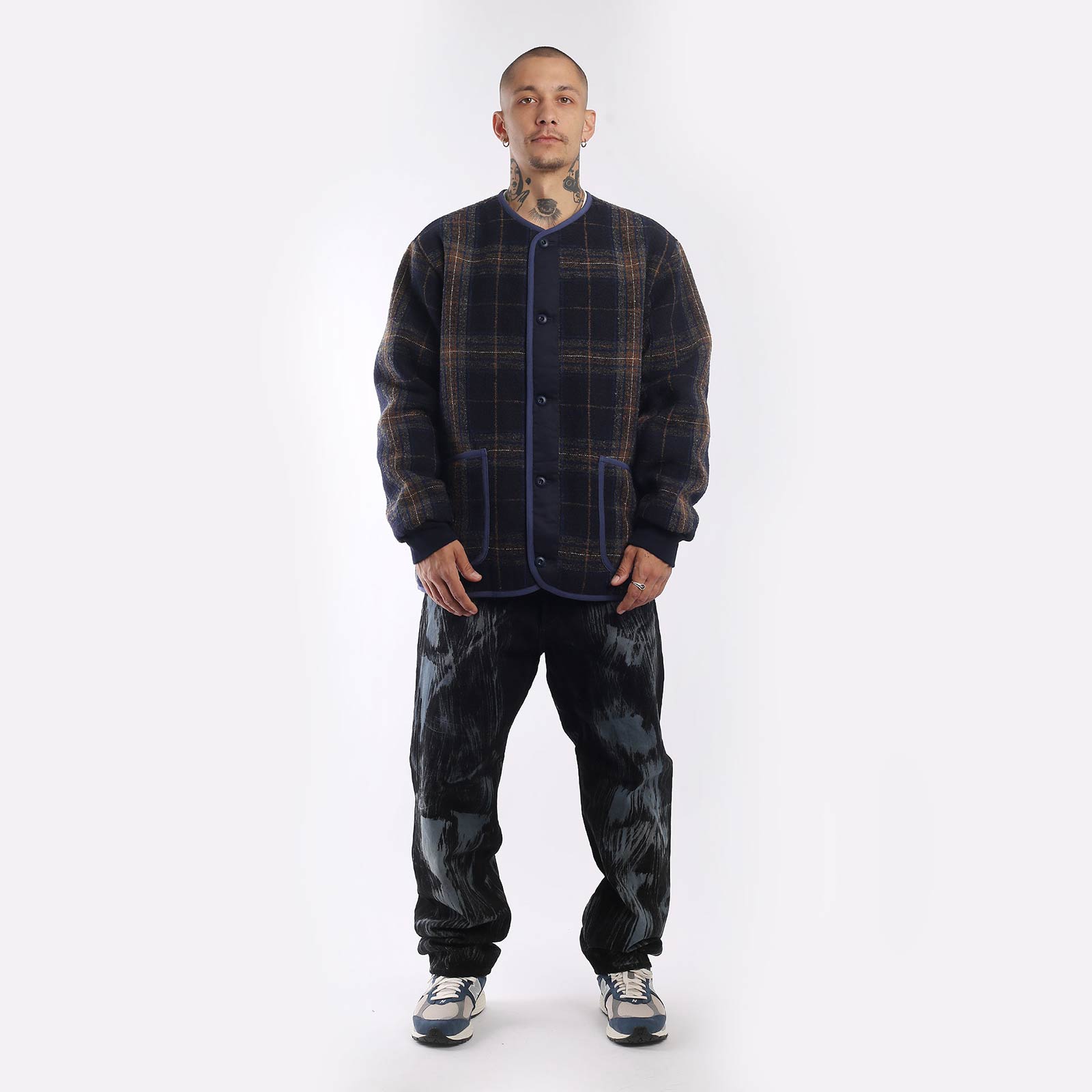 Мужская куртка Hombre Nino Quilting Jacket (0222-JK0004-navy)  - цена, описание, фото 4