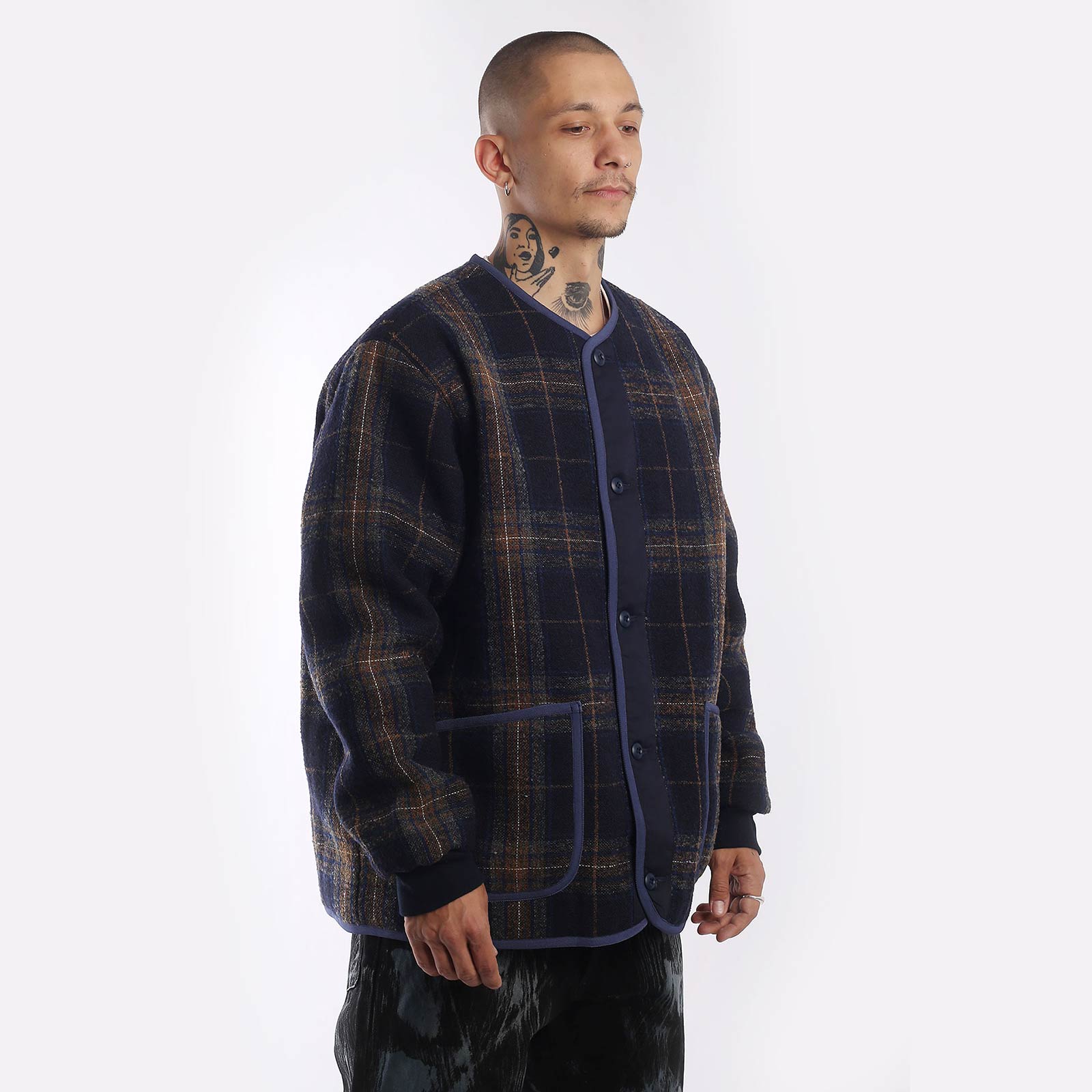 Мужская куртка Hombre Nino Quilting Jacket (0222-JK0004-navy)  - цена, описание, фото 3