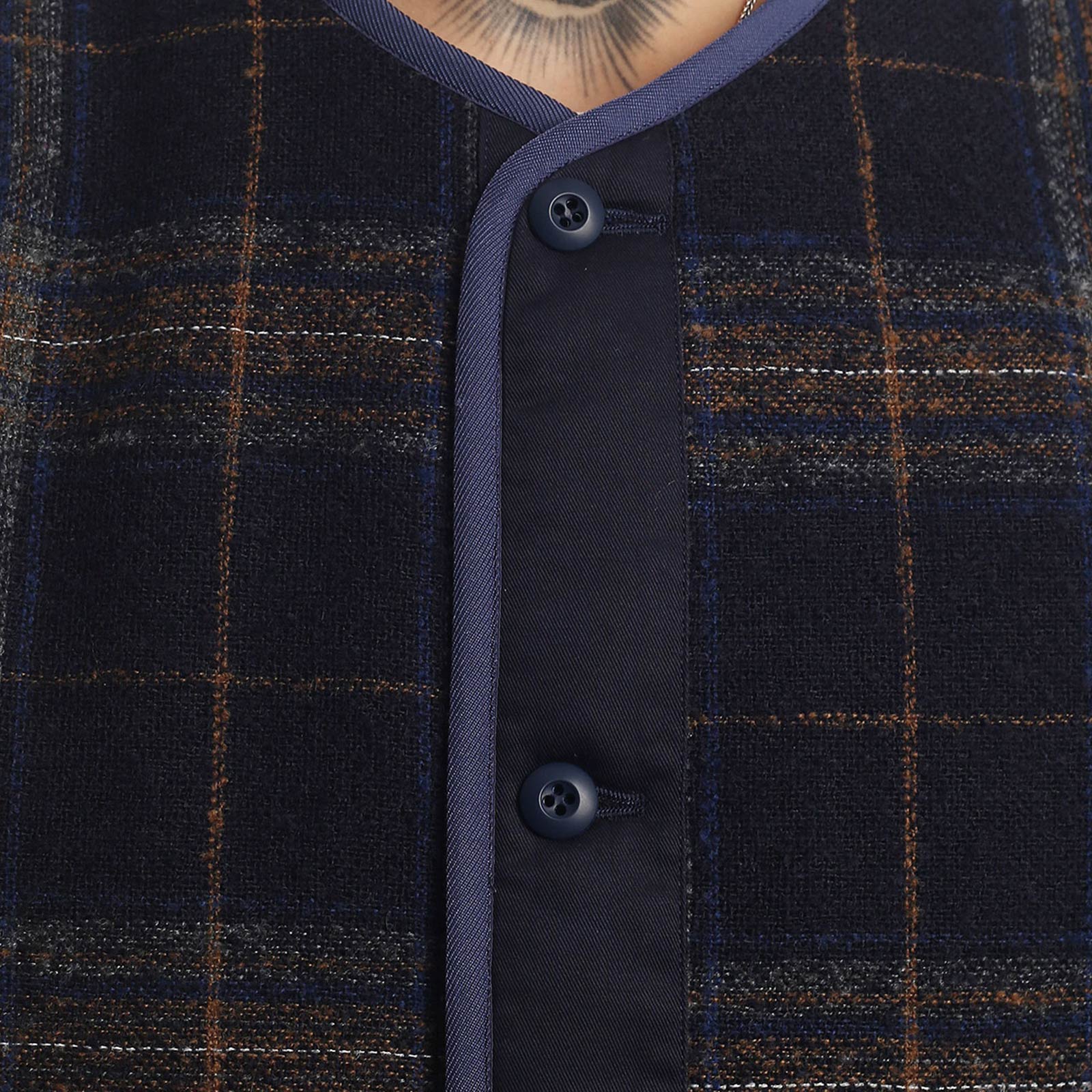 Мужская куртка Hombre Nino Quilting Jacket (0222-JK0004-navy)  - цена, описание, фото 6