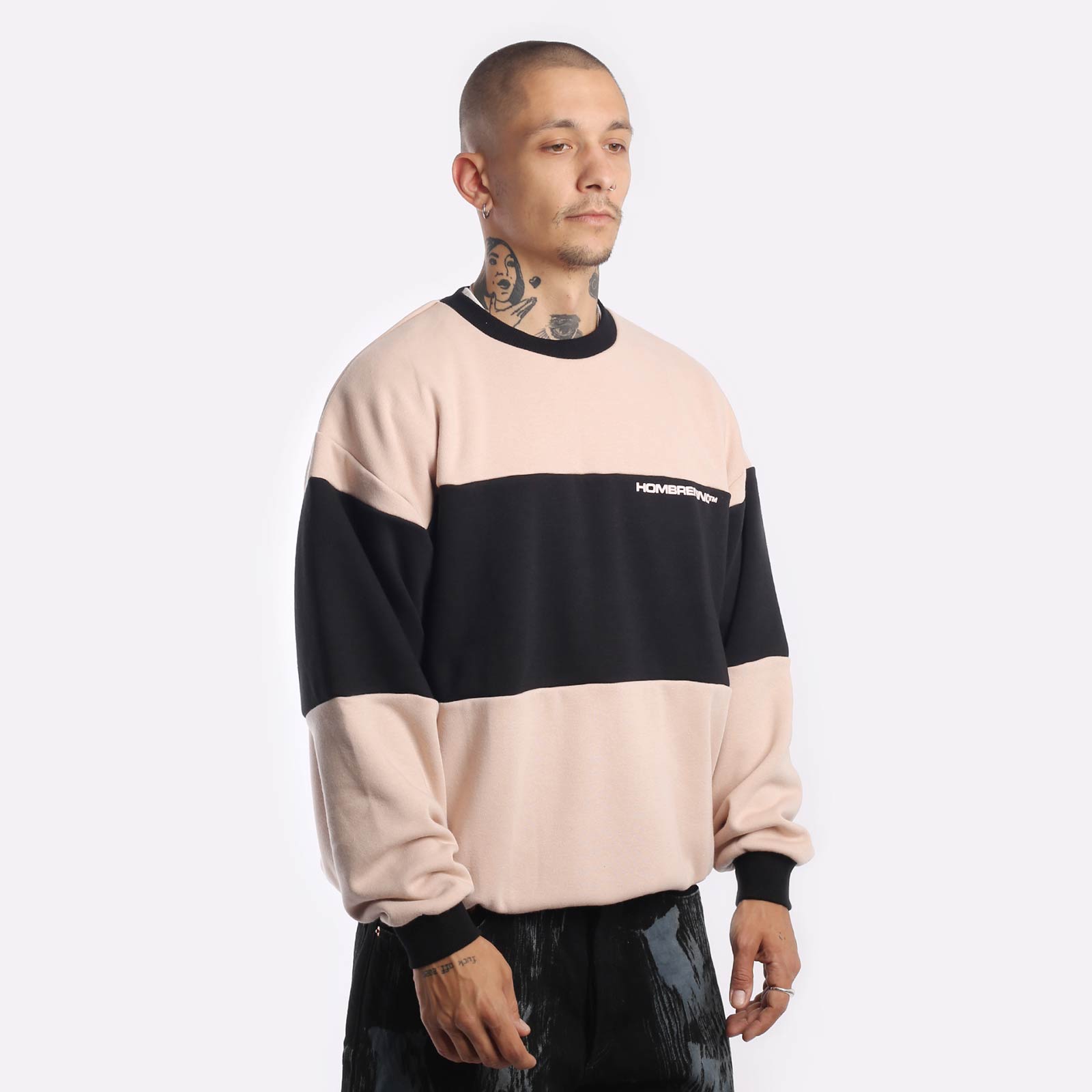 Мужская толстовка Hombre Nino Reversible Crew Neck (0222-CT0005-pink)  - цена, описание, фото 3