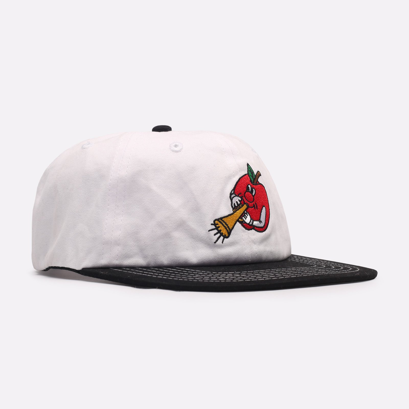 Кепка Butter Goods Apple 6 Panel Cap (CAP-white/black)  - цена, описание, фото 1