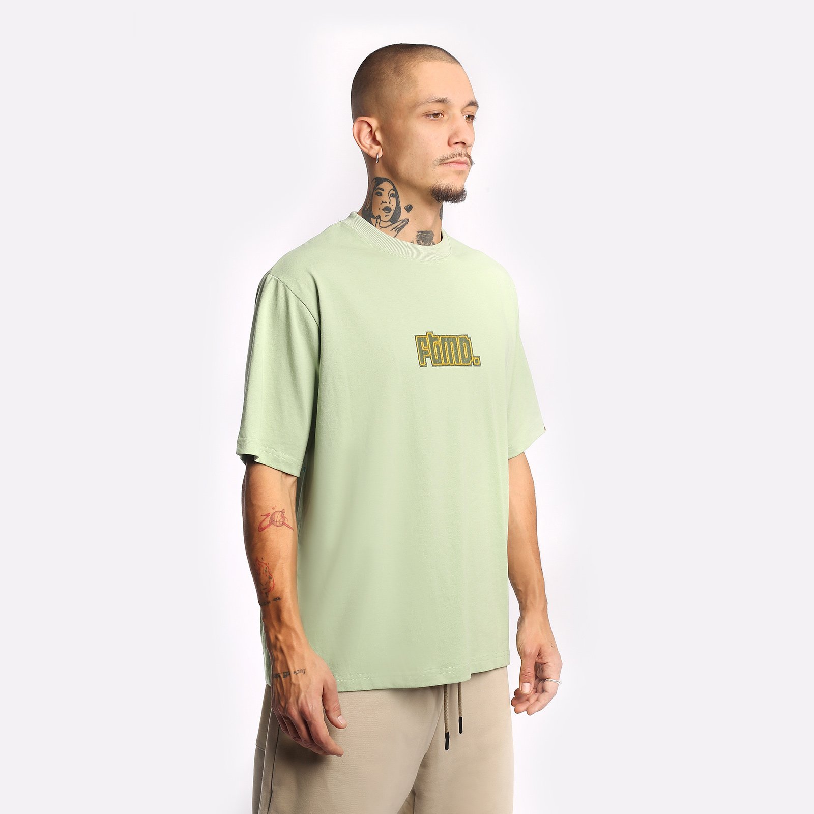 Мужская мужская футболка Futuremade Studio Futuremade Studio Felt Logo Tee (FW23-TEE-002-GR)  - цена, описание, фото 3