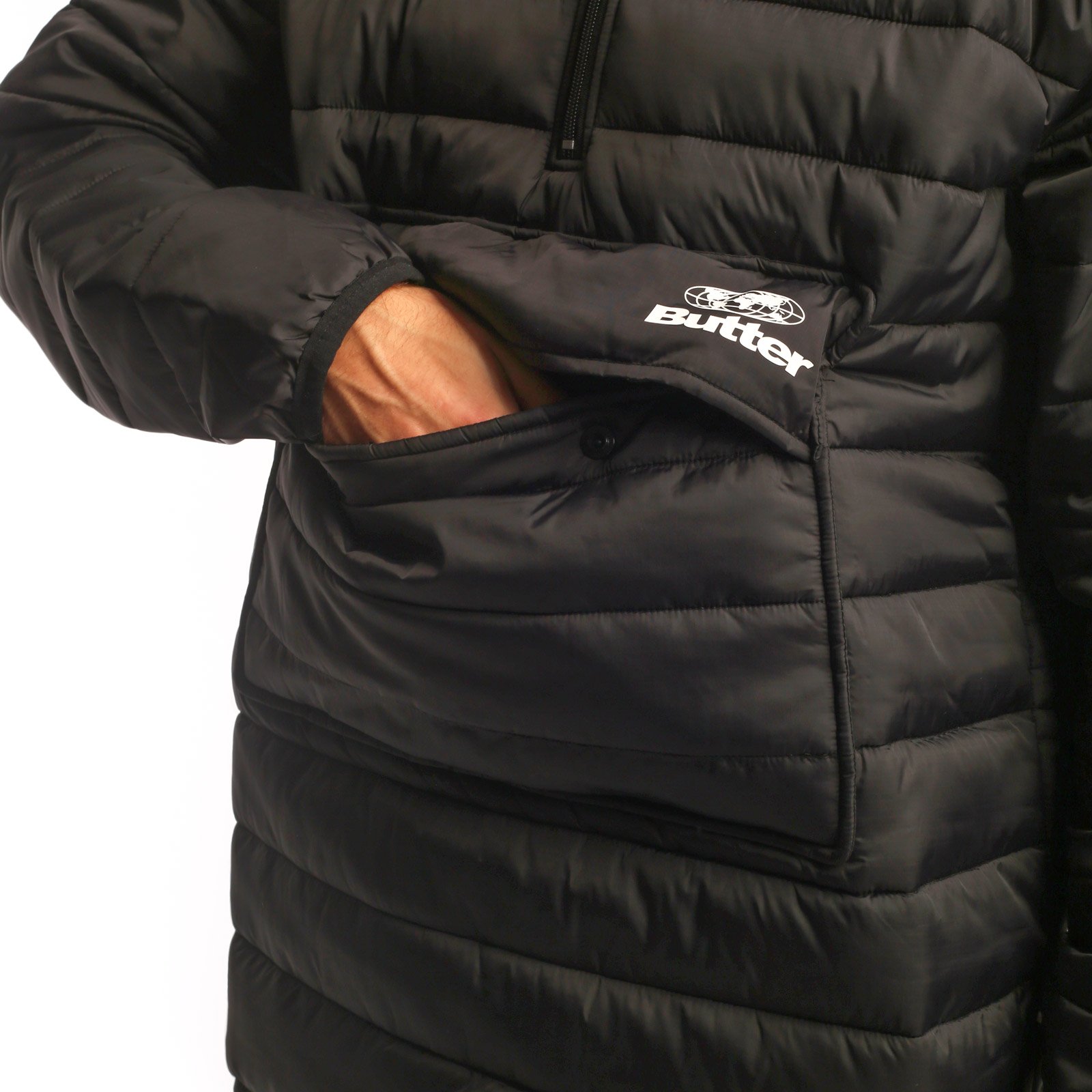 Мужская мужская куртка Butter Goods Butter Goods Anorak Puffer Jacket Black (Jacket Black) (JACKET BLACK)  - цена, описание, фото 5