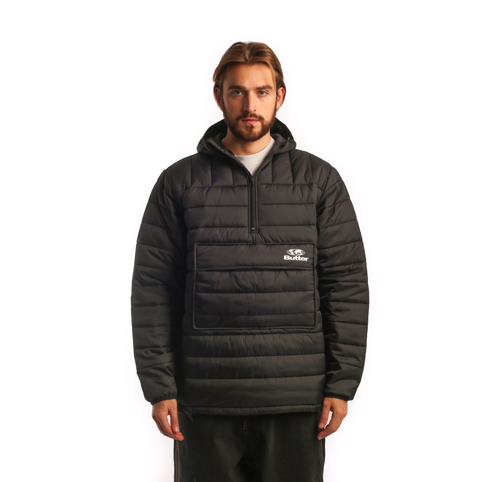 Мужская мужская куртка Butter Goods Butter Goods Anorak Puffer Jacket Black (Jacket Black) (JACKET BLACK)  - цена, описание, фото 1