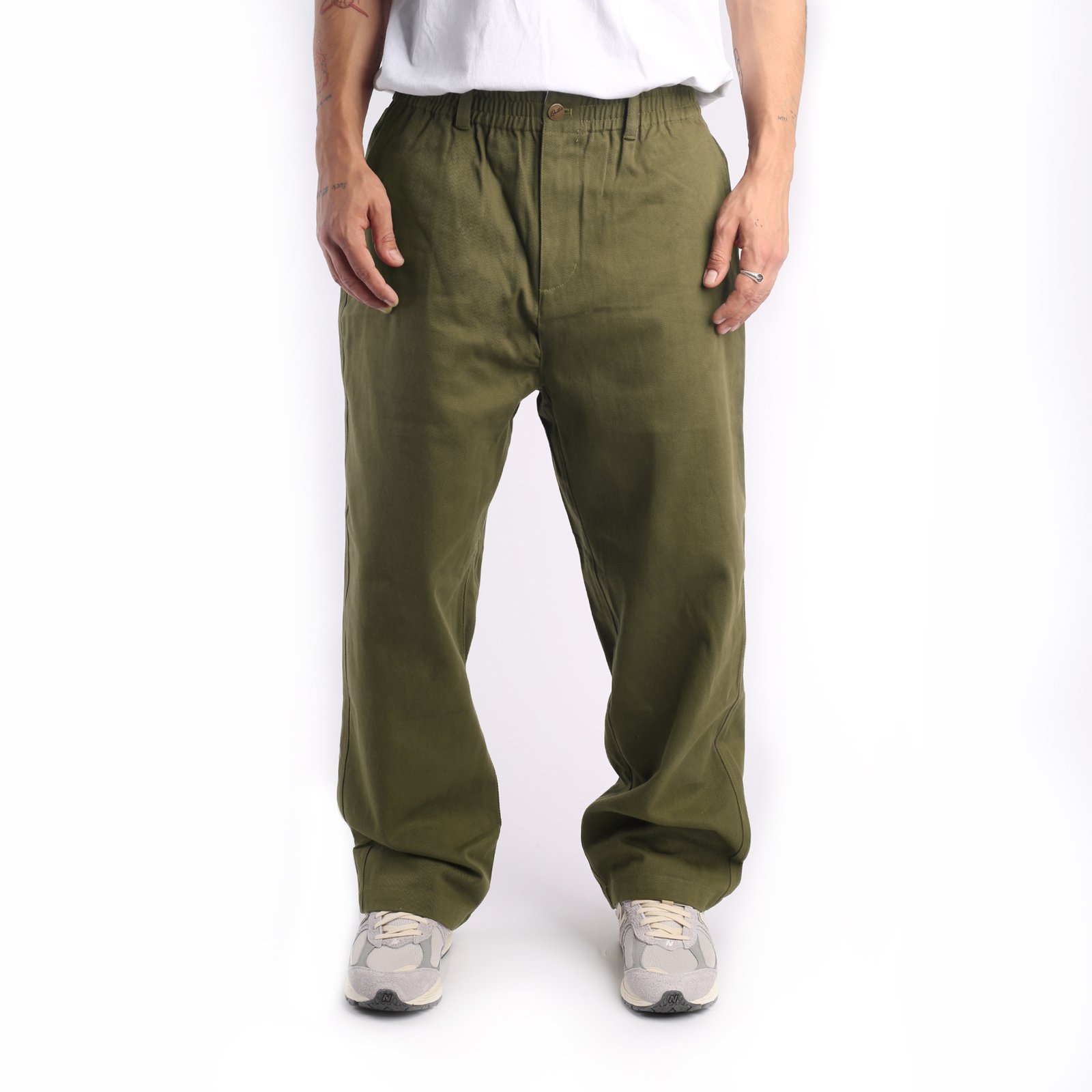 Мужские мужские брюки Butter Goods Butter Goods Wide Leg Pants (Wide Leg Pants-Army) (WIDE LEG PANTS-ARMY)  - цена, описание, фото 1