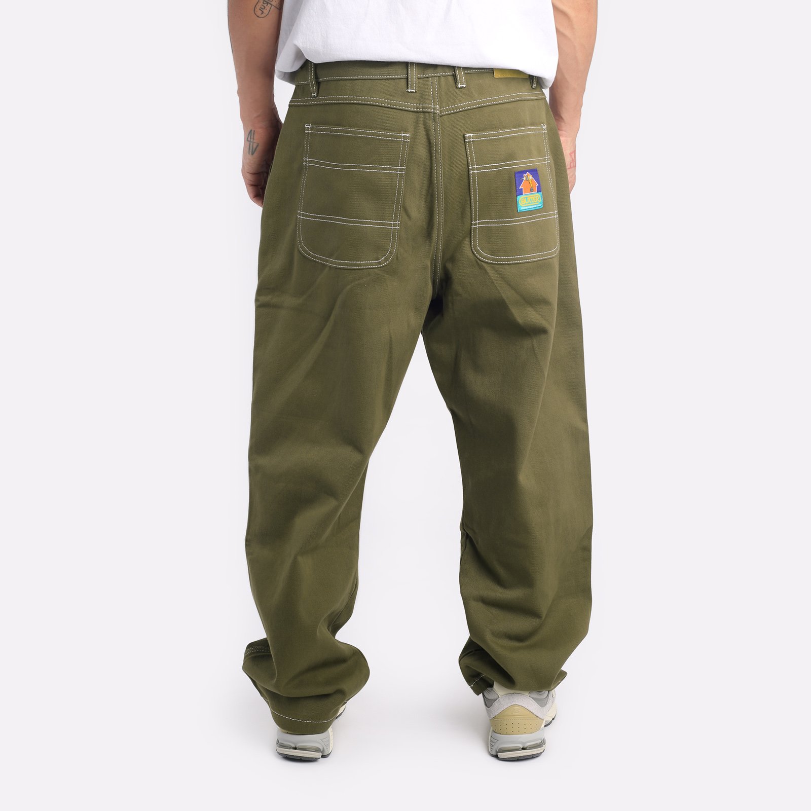 Мужские мужские брюки Butter Goods Butter Goods Double Knee Pants (Double knee pants-army) (DOUBLE KNEE PANTS-ARMY)  - цена, описание, фото 2